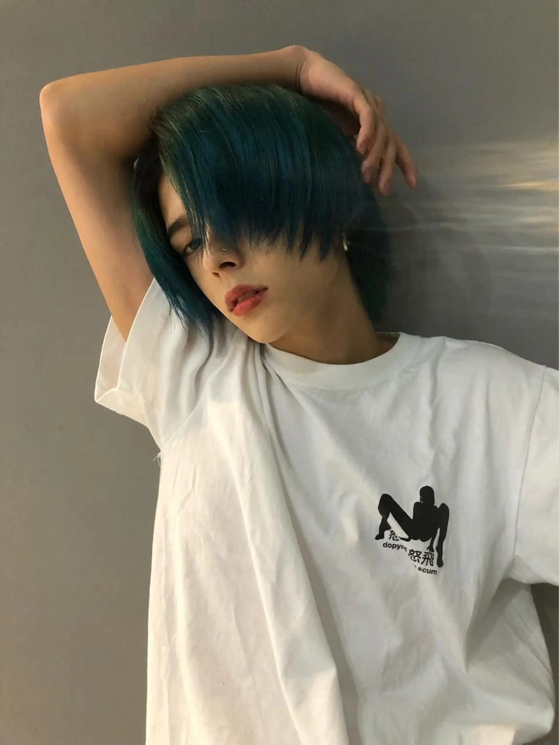 メンズ メンズウルフカット ウルフカット ヘアカラー ハイトーン/髪質改善 ダブルカラー/名古屋のヘアスタイル