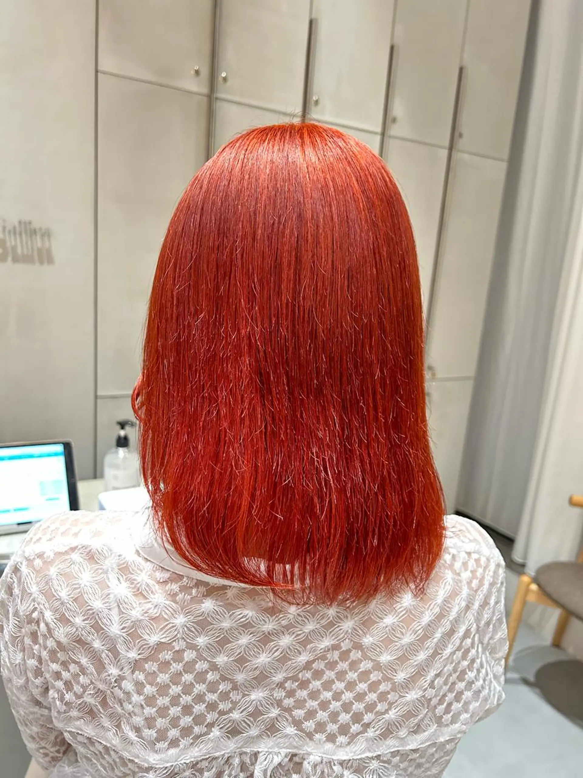 ロング カラー ブリーチ オレンジ ピンクカラー ヘアカラー トリートメント ヘアセット 風香🪼レイヤー /透明感カラーのヘアスタイル