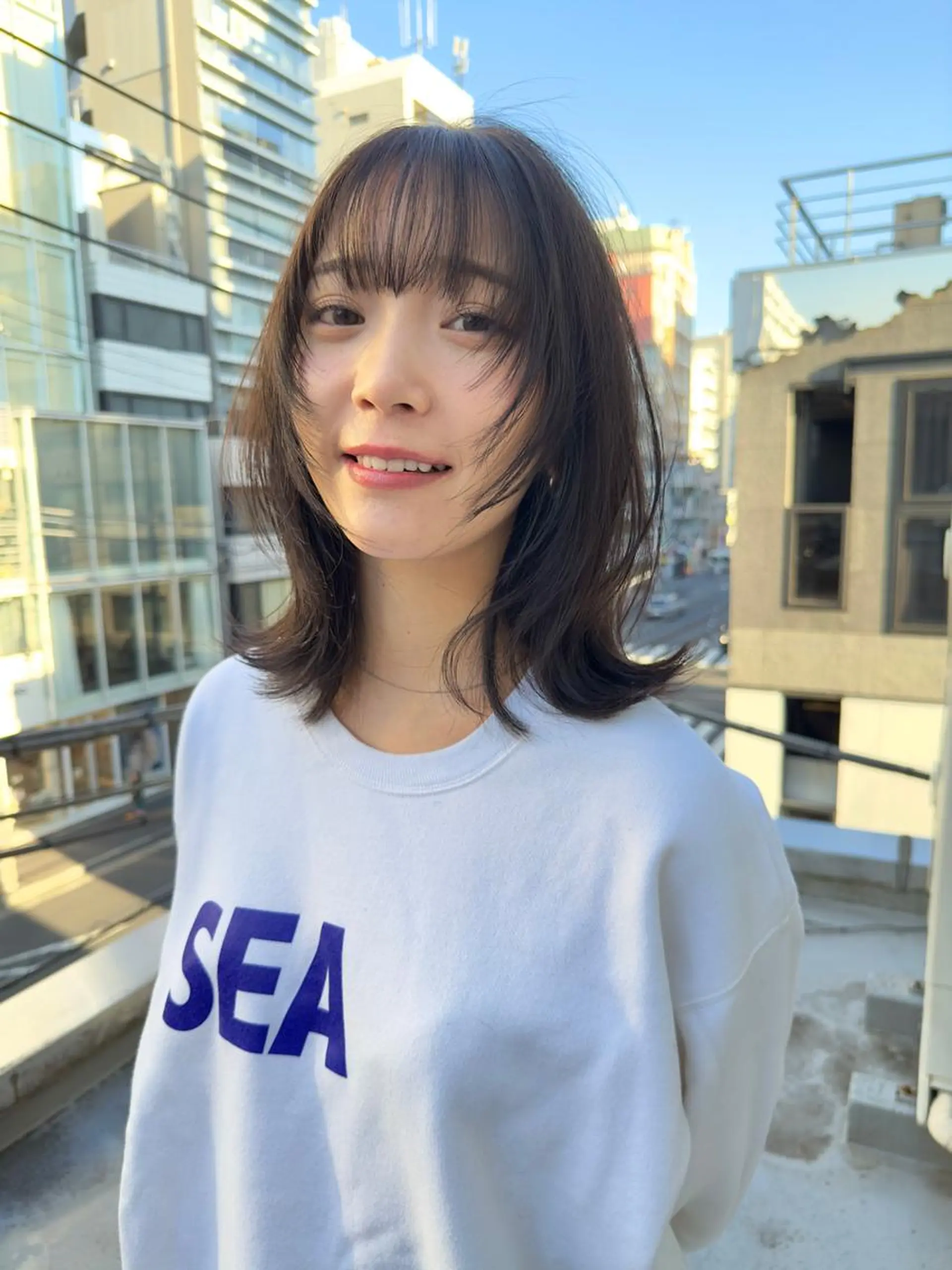 ミディアム カラー ミディアムレイヤー 顔まわりレイヤー レイヤーカット ELTE表参道所属・✨上品レディーなヘア スタイルへ✨髙木諒也のヘアスタイル