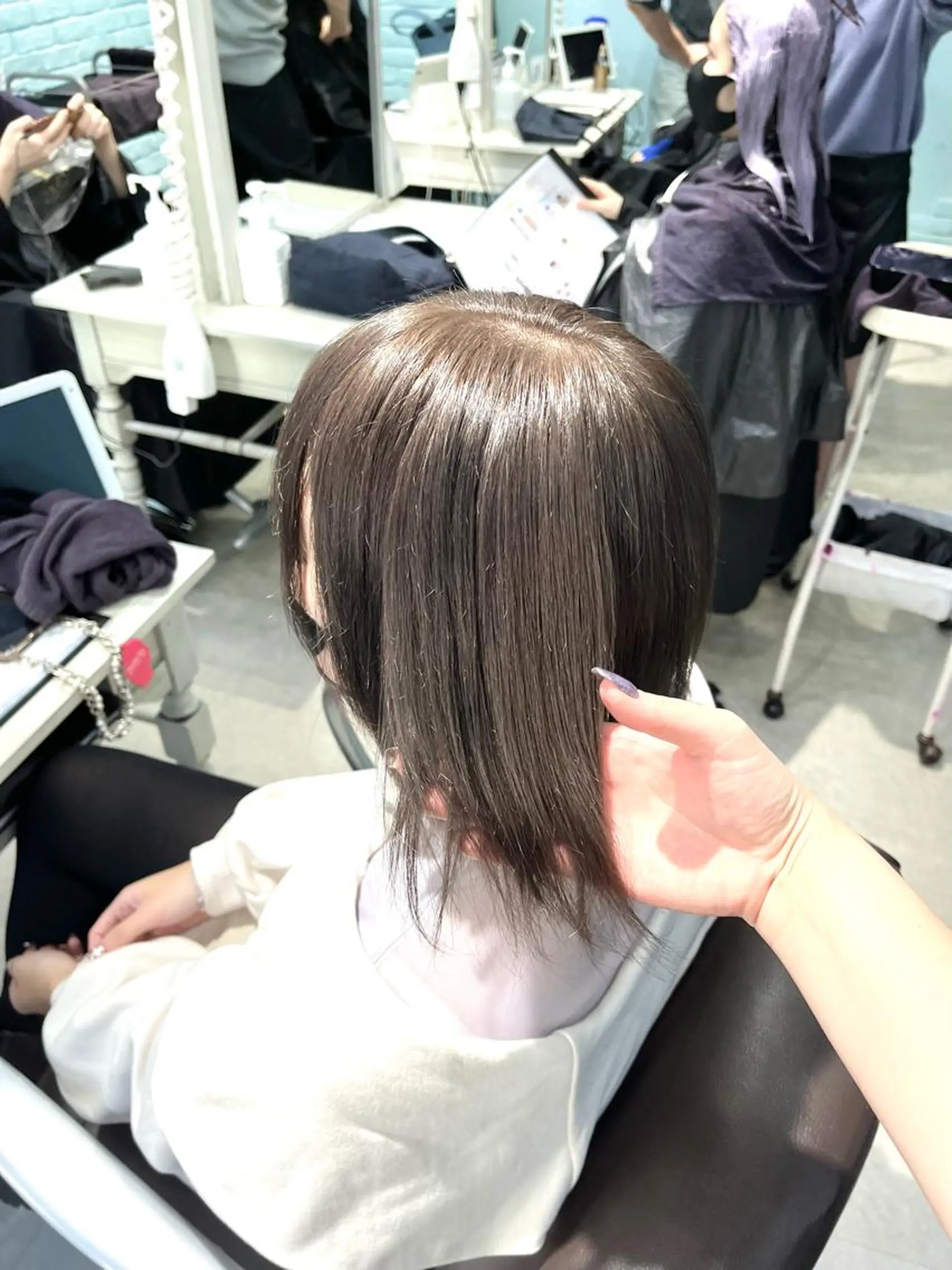 ショート カラー ヘアアレンジ ヘアカラー トリートメント ヘアセット 🩶【推しハイトーン 】yuzu🩶のヘアスタイル