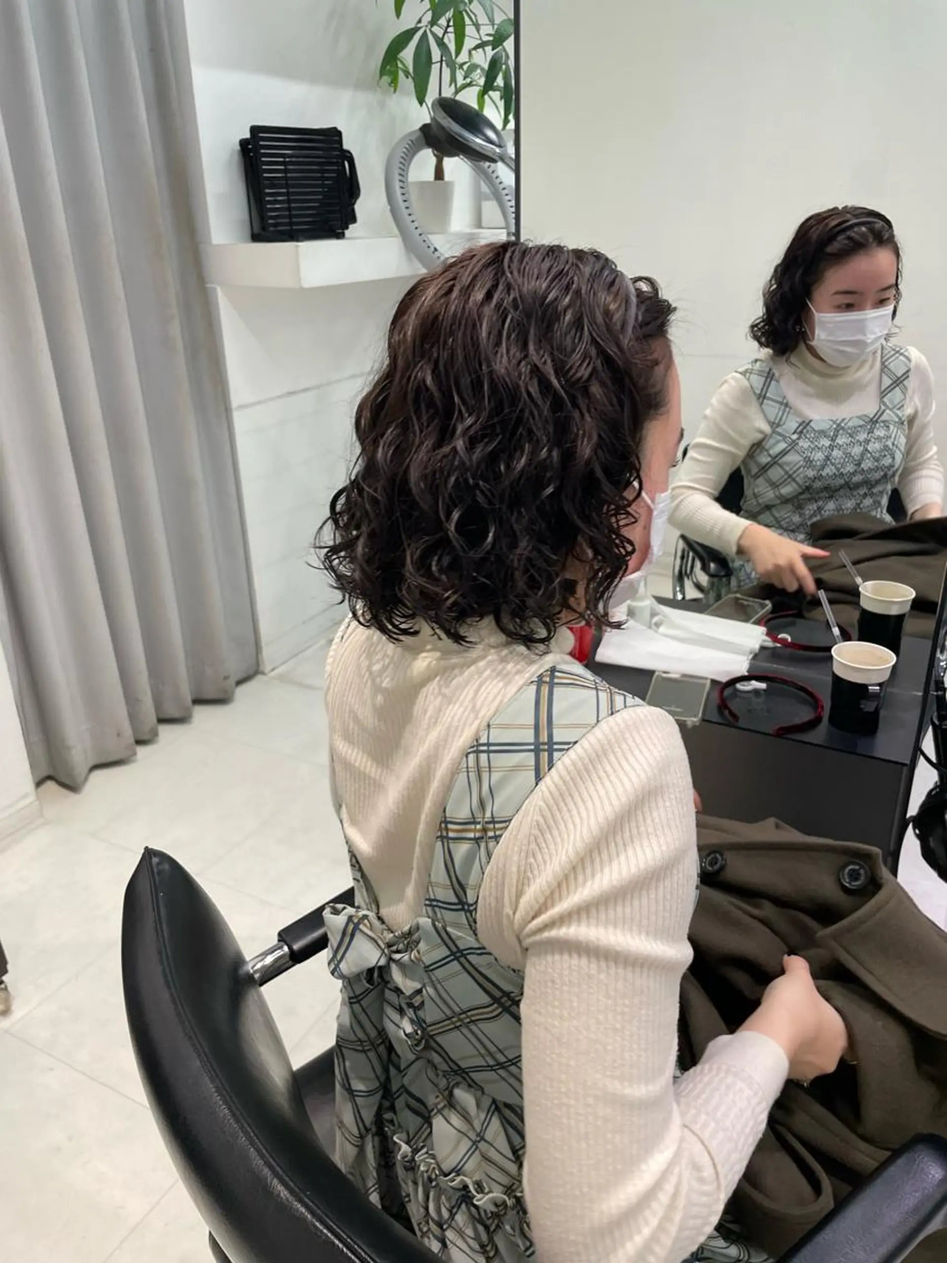 ミディアム カラー パーマ キッズ オトナヘア🌸 harukaのヘアスタイル