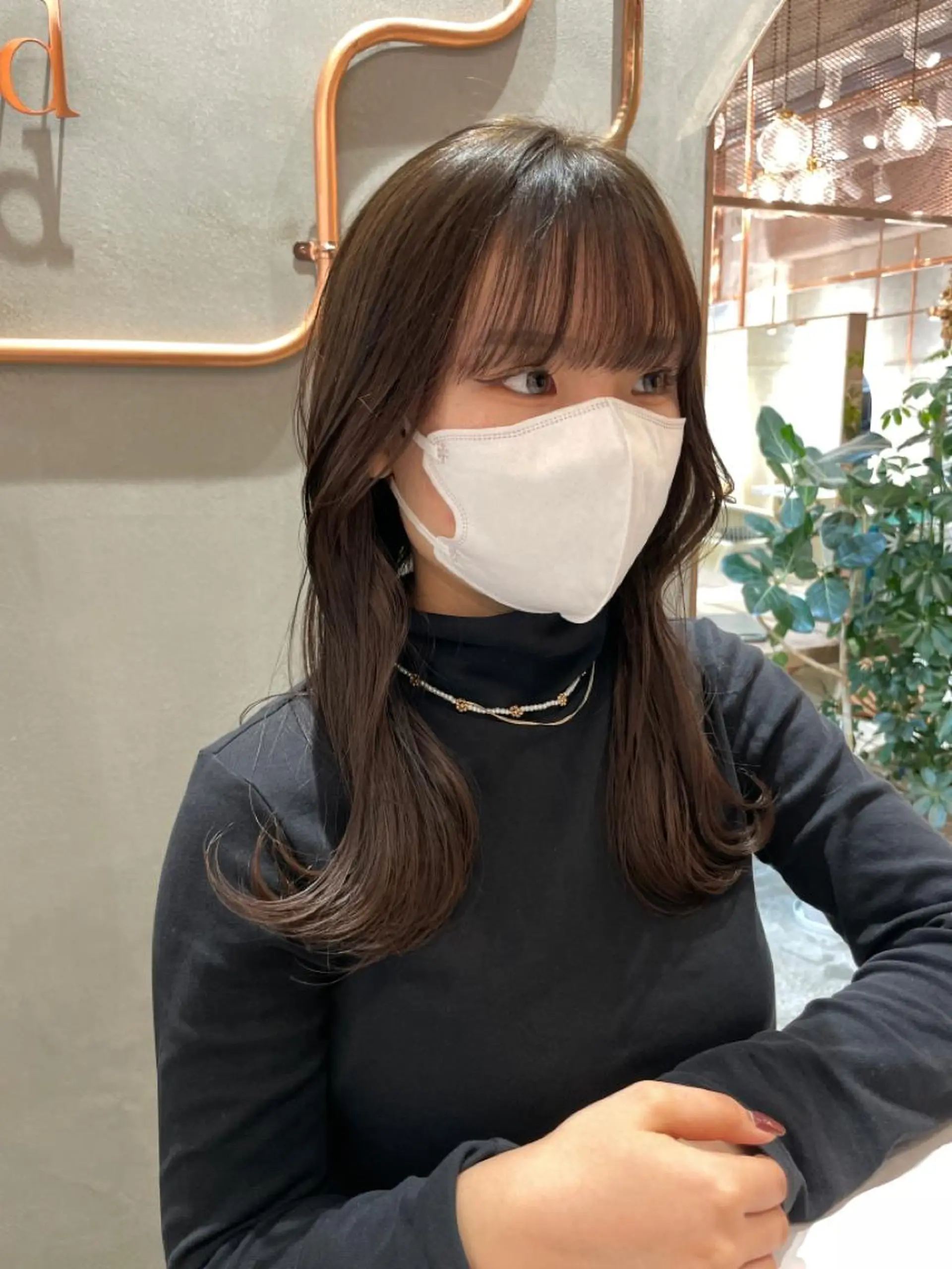 セミロング カット ヘアカラー 縮毛矯正 トリートメント レイヤー/韓国ヘア 縮毛矯正🫧鈴木颯のヘアスタイル