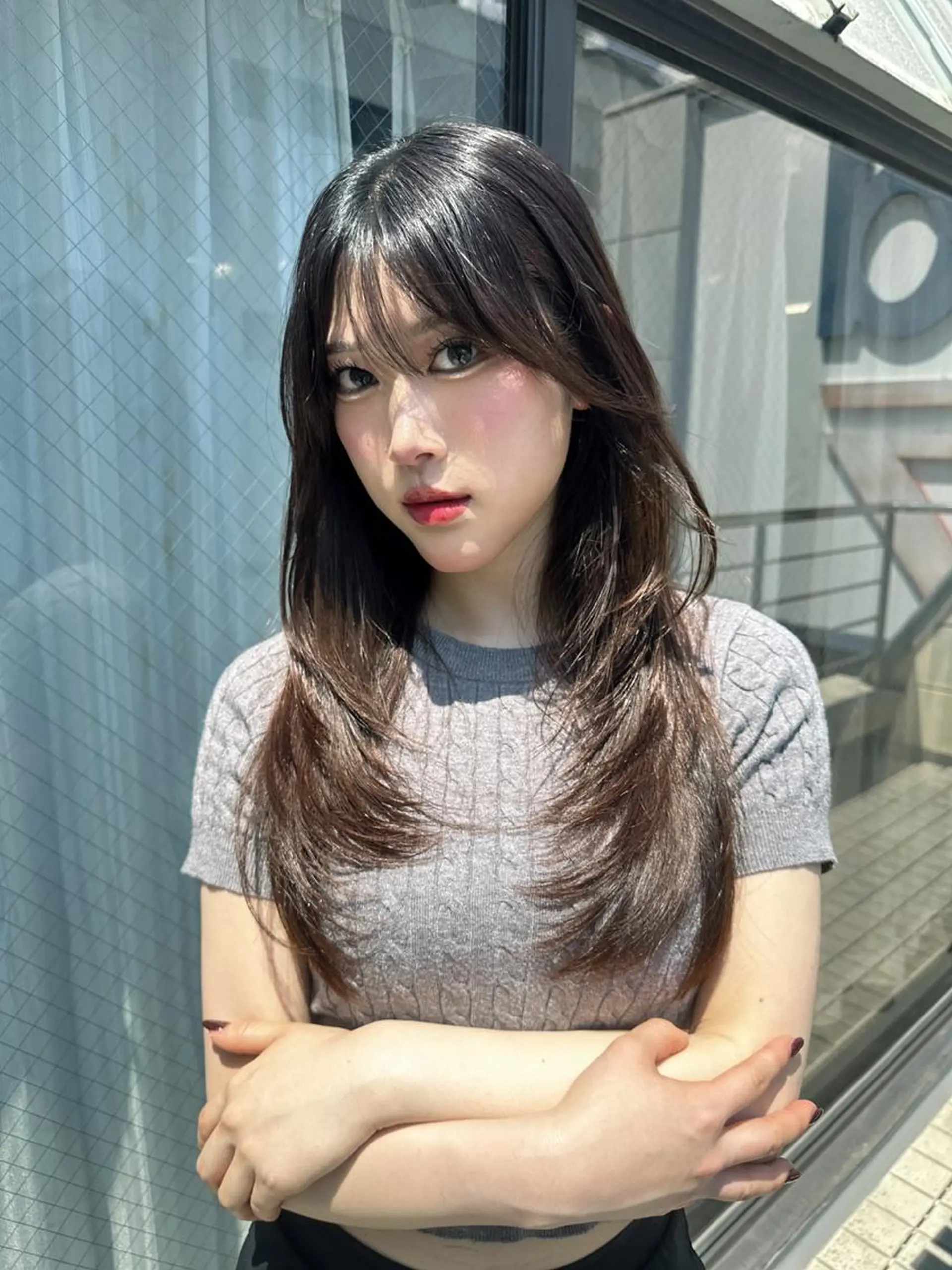 ロング カラー レイヤーカット ワンホンレイヤー ワンホンヘア ワンホンヘア ケラチン/Kaitoのヘアスタイル