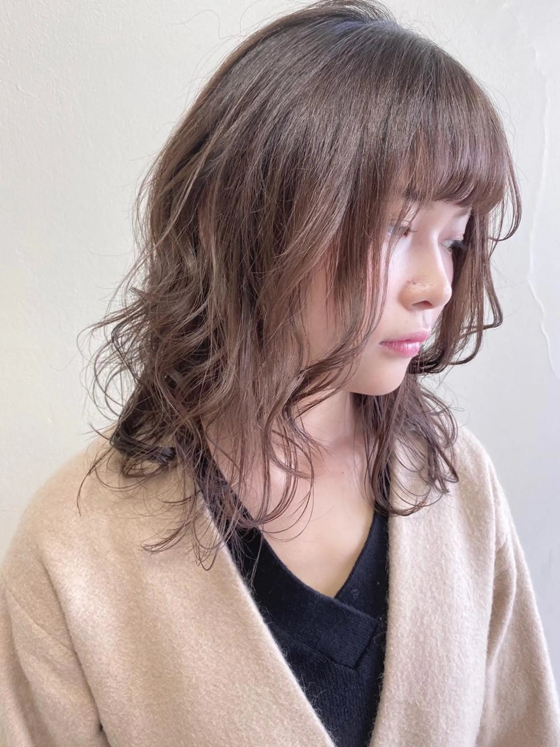 ミディアム カラー hair &eye LAWE.店長のヘアスタイル