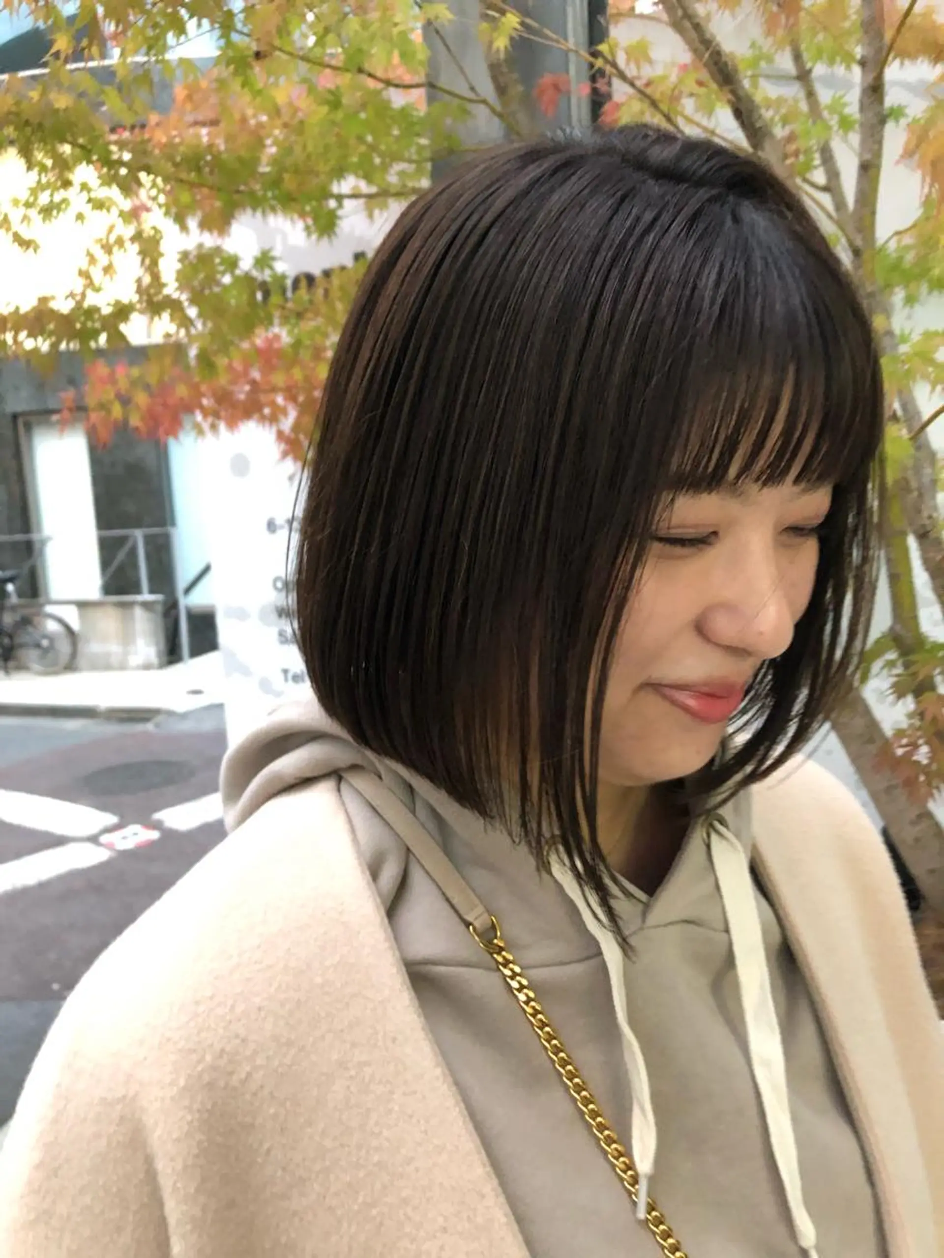 ミディアム パーマ IVORY.所属・🟩白髪ぼかし/ボブ /ショートヘア/大司のヘアスタイル