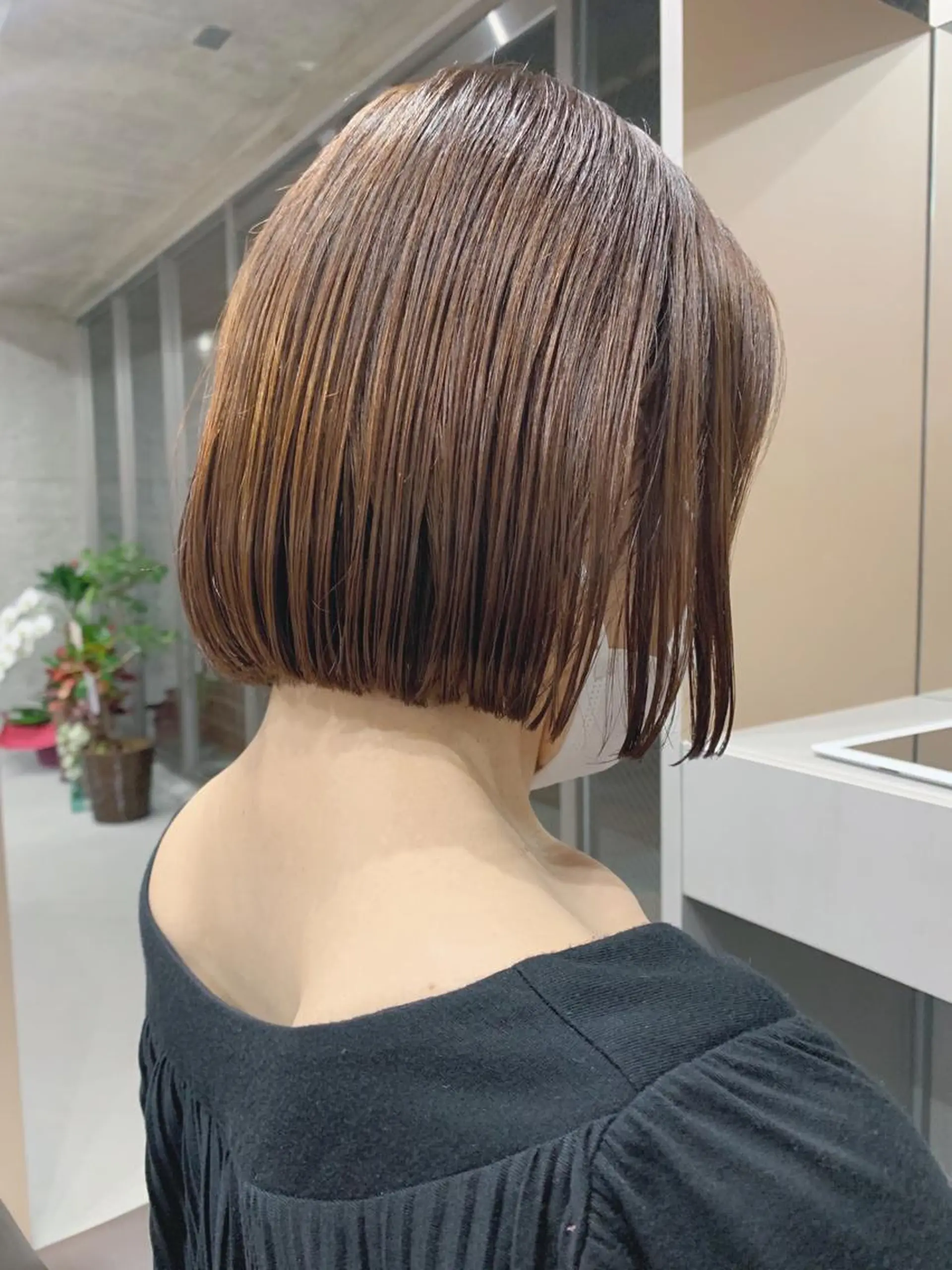 ショート カラー ボブパーマコテ巻き風 パーマNo1深江秀平のヘアスタイル