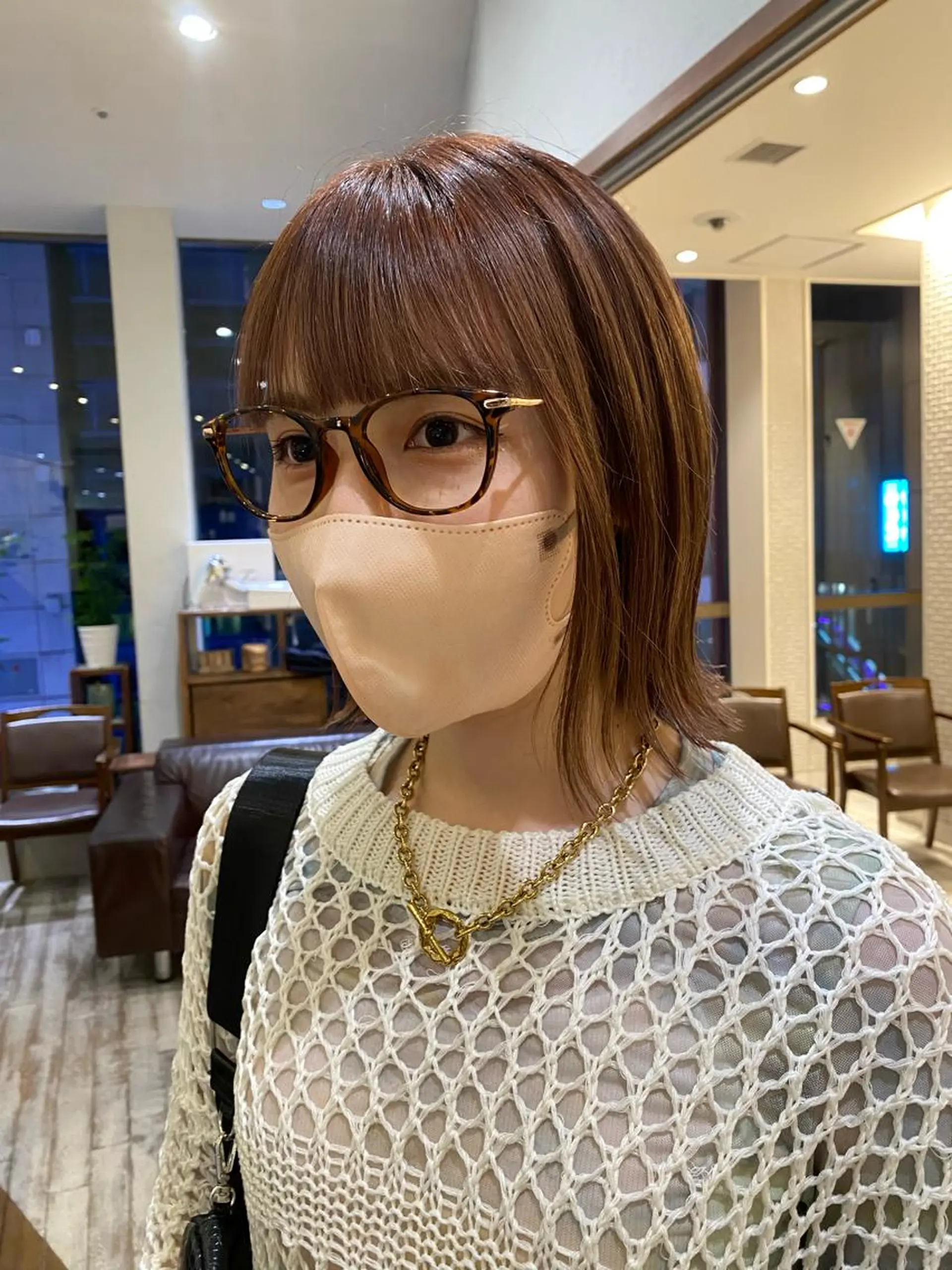 ミディアム 栗原 瑞稀のヘアスタイル