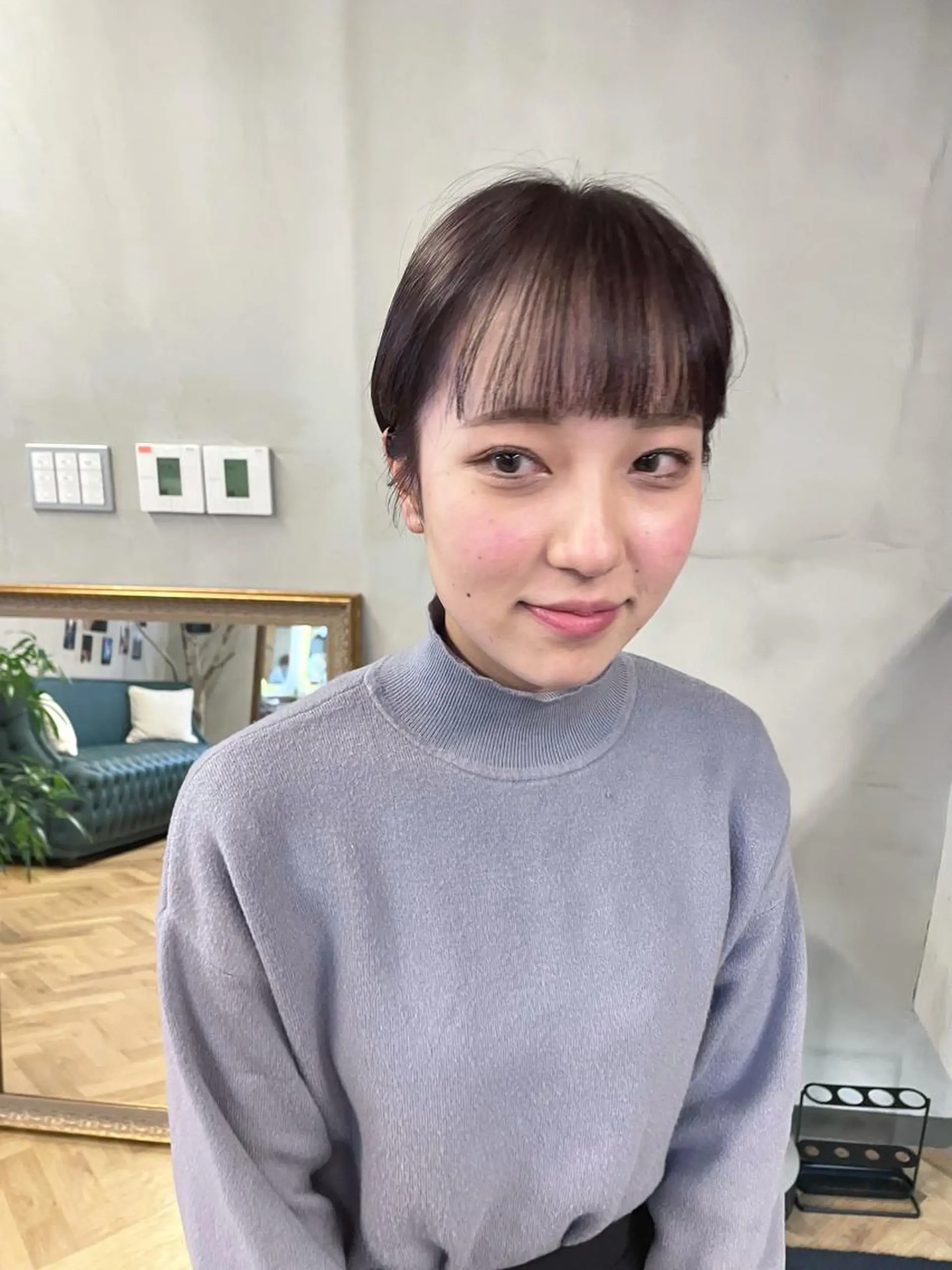 ショート カラー パーマ ヘアアレンジ メンズ キッズ ネイル マツエク・マツパ グレージュ tatsumi/ボブ ウルフ/レイヤーのヘアスタイル