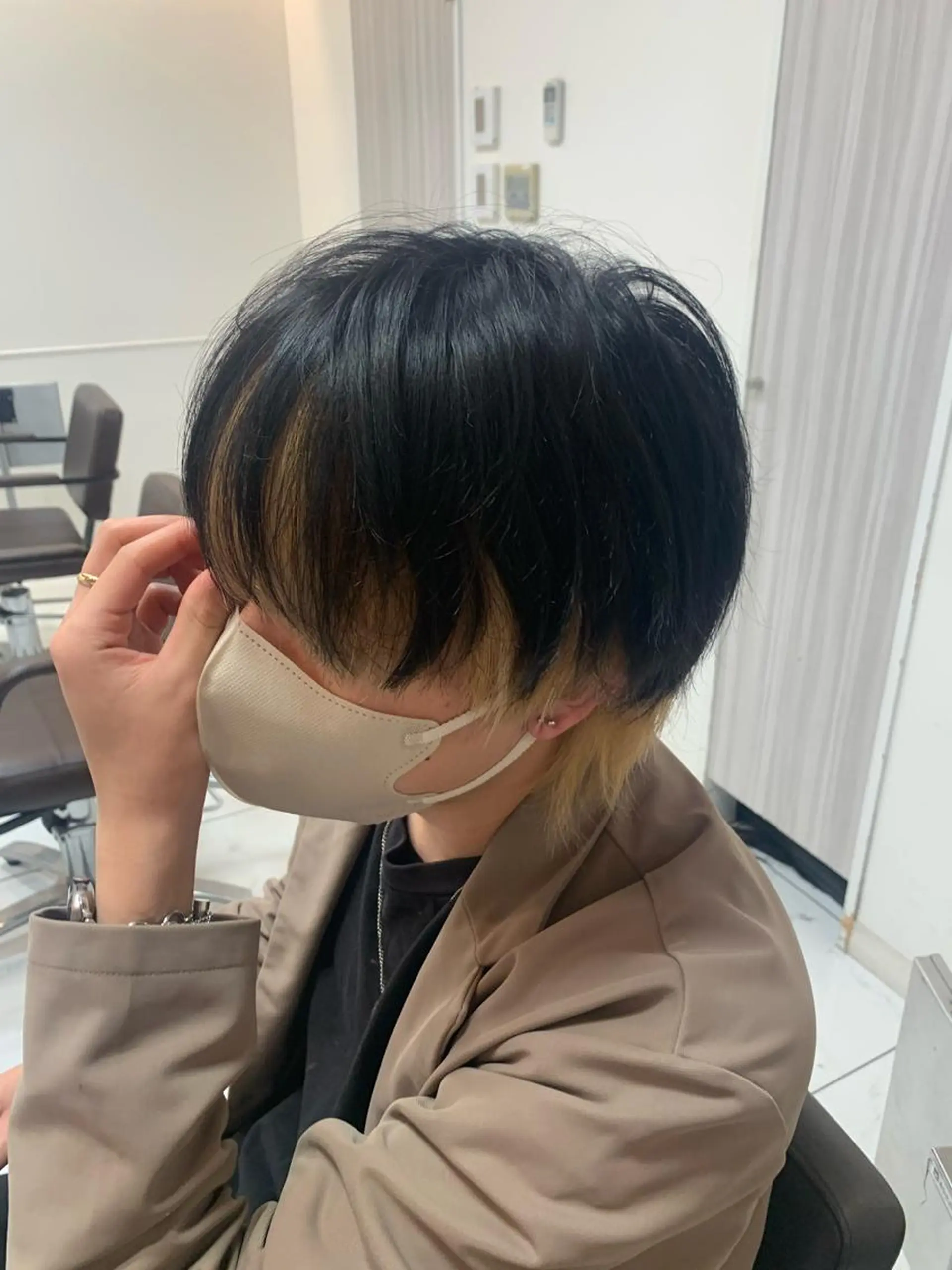 ショート カラー メンズ メンズインナーカラー インナーカラー GRANDEUR 奥澤のヘアスタイル