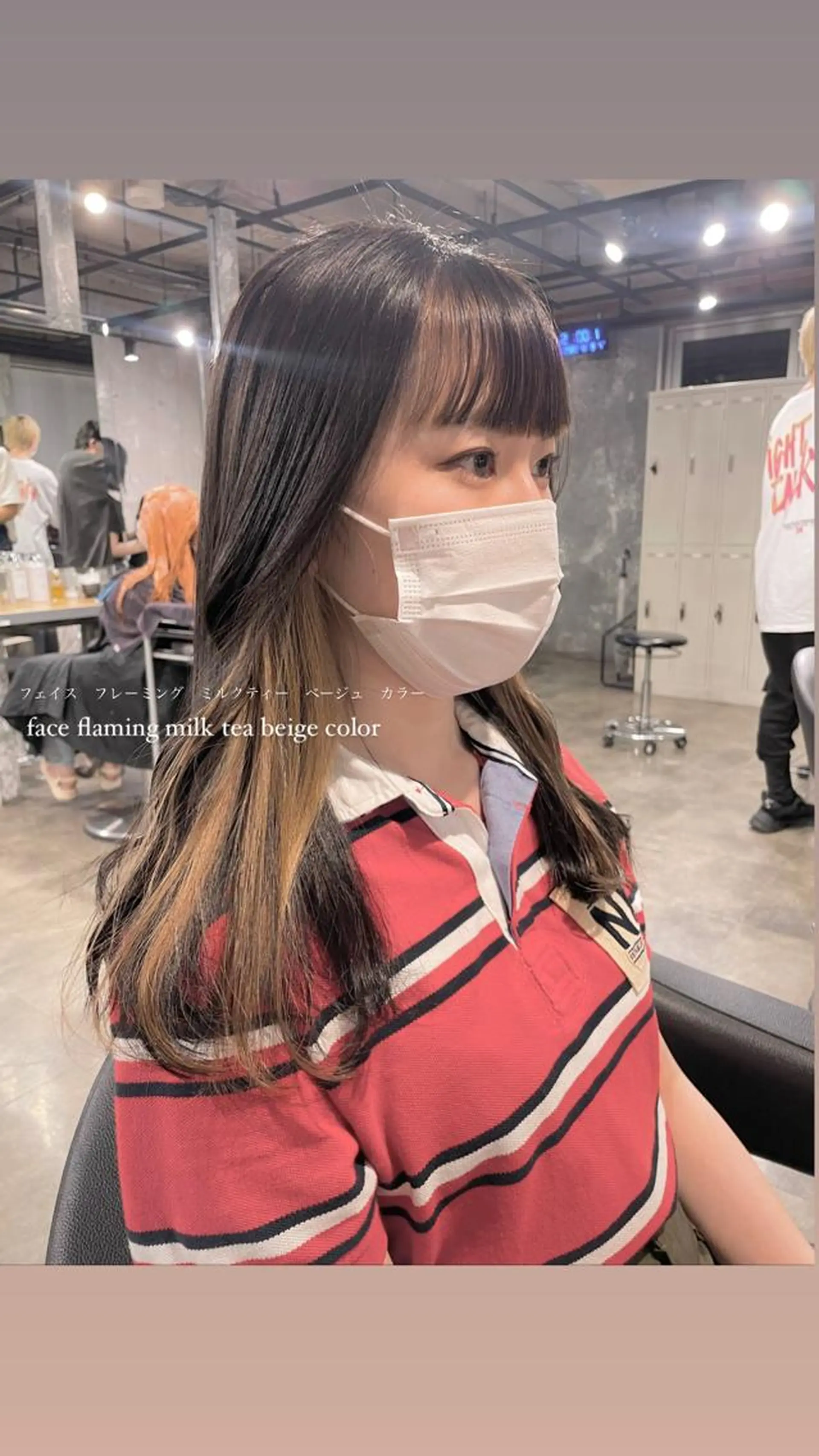 ロング カラー パーマ ヘアアレンジ メンズ キッズ ネイル マツエク・マツパ アイブロウ 透明感カラー・レイヤ ー🎀amika🎀のヘアスタイル