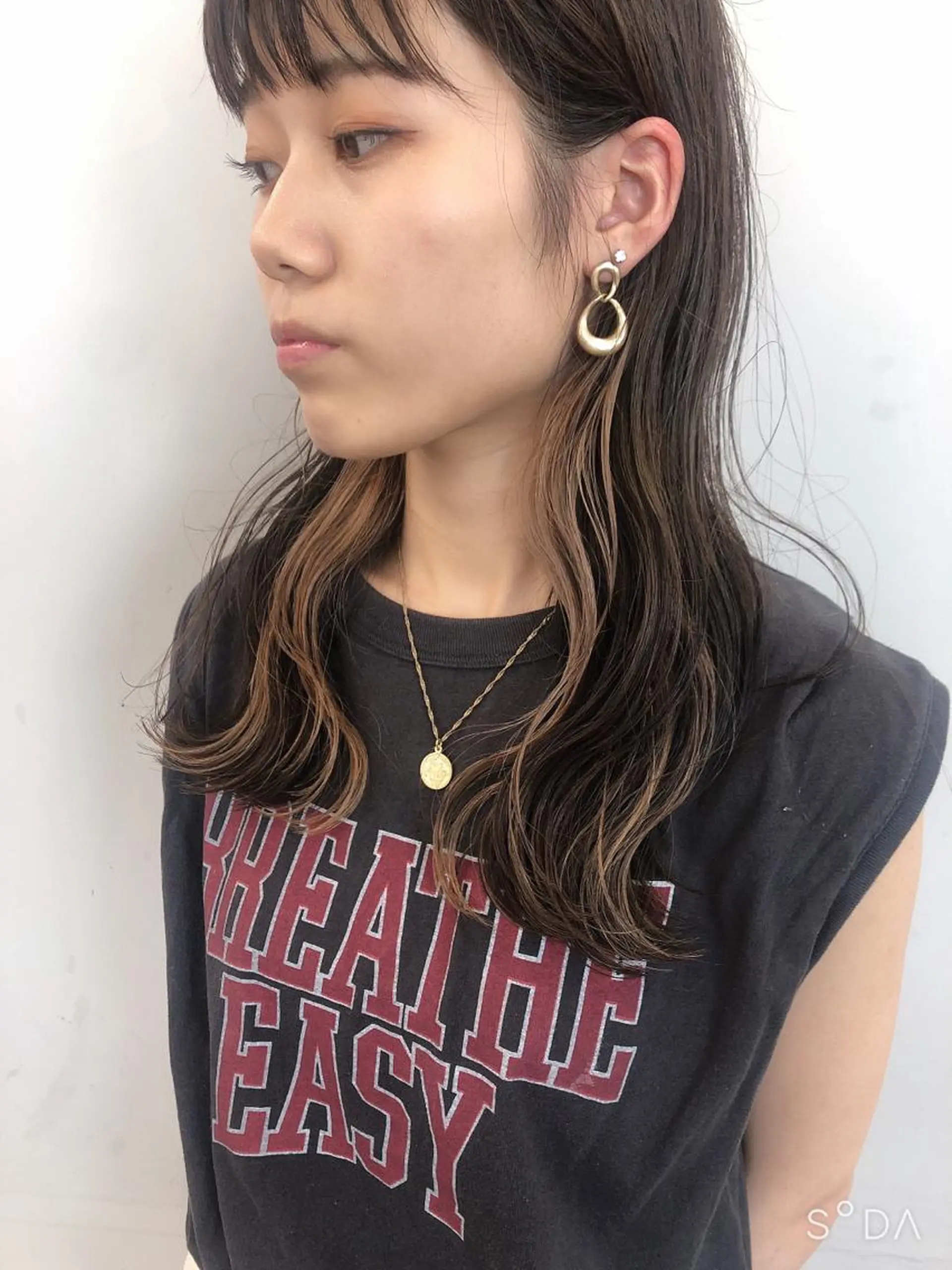 セミロング カラー ヘアカラー 関 京磨のヘアスタイル