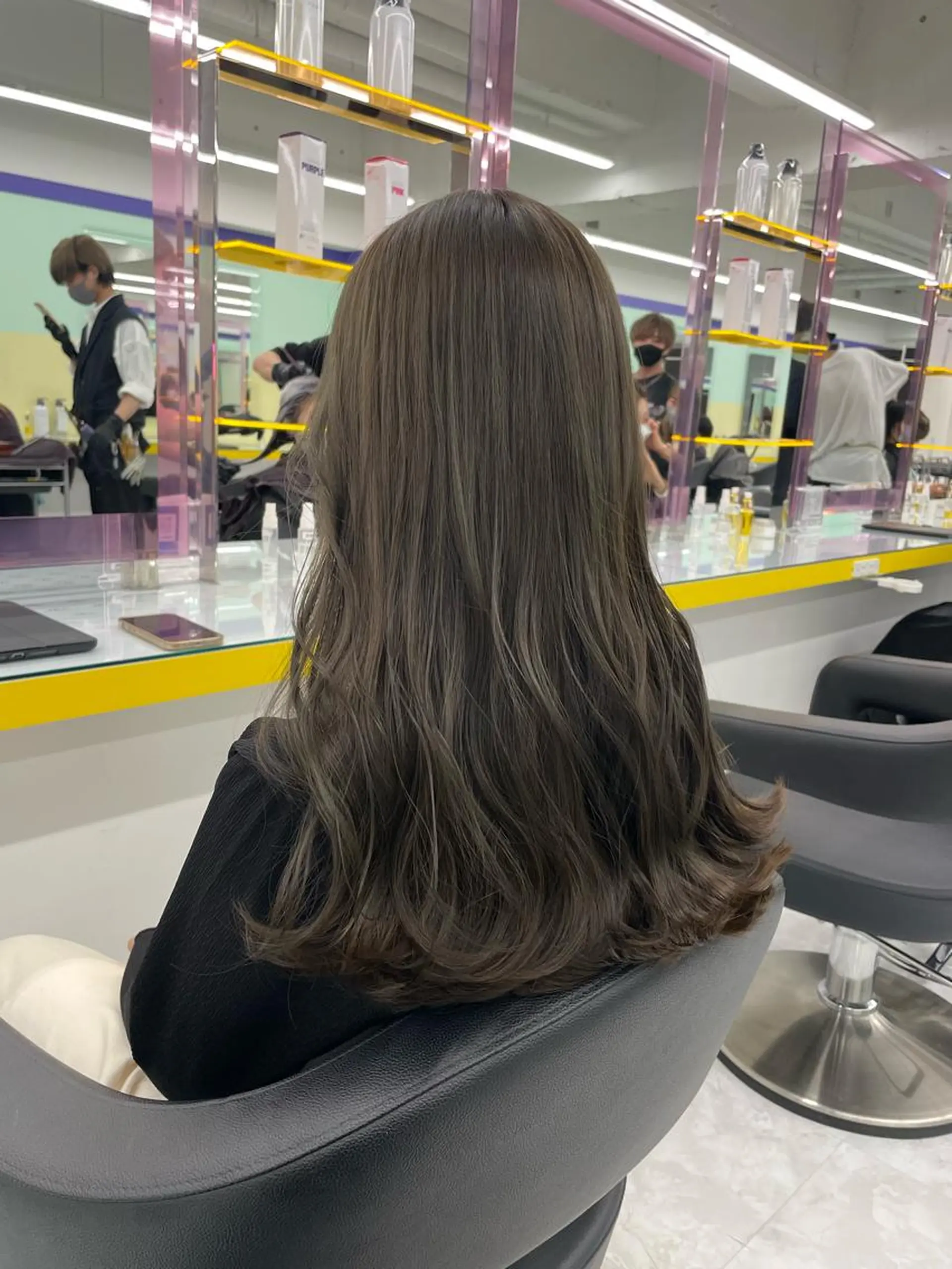 ロング カラー ヘアアレンジ カット ヘアカラー トリートメント ☁️縮毛矯正✖️ 透明感☁️りくのヘアスタイル