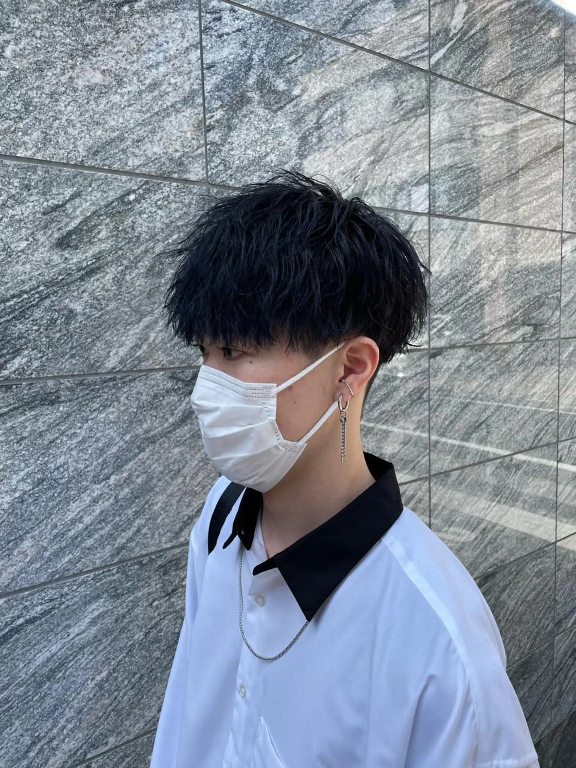 ミディアム ヘアアレンジ メンズ 艶カラー の達人のヘアスタイル