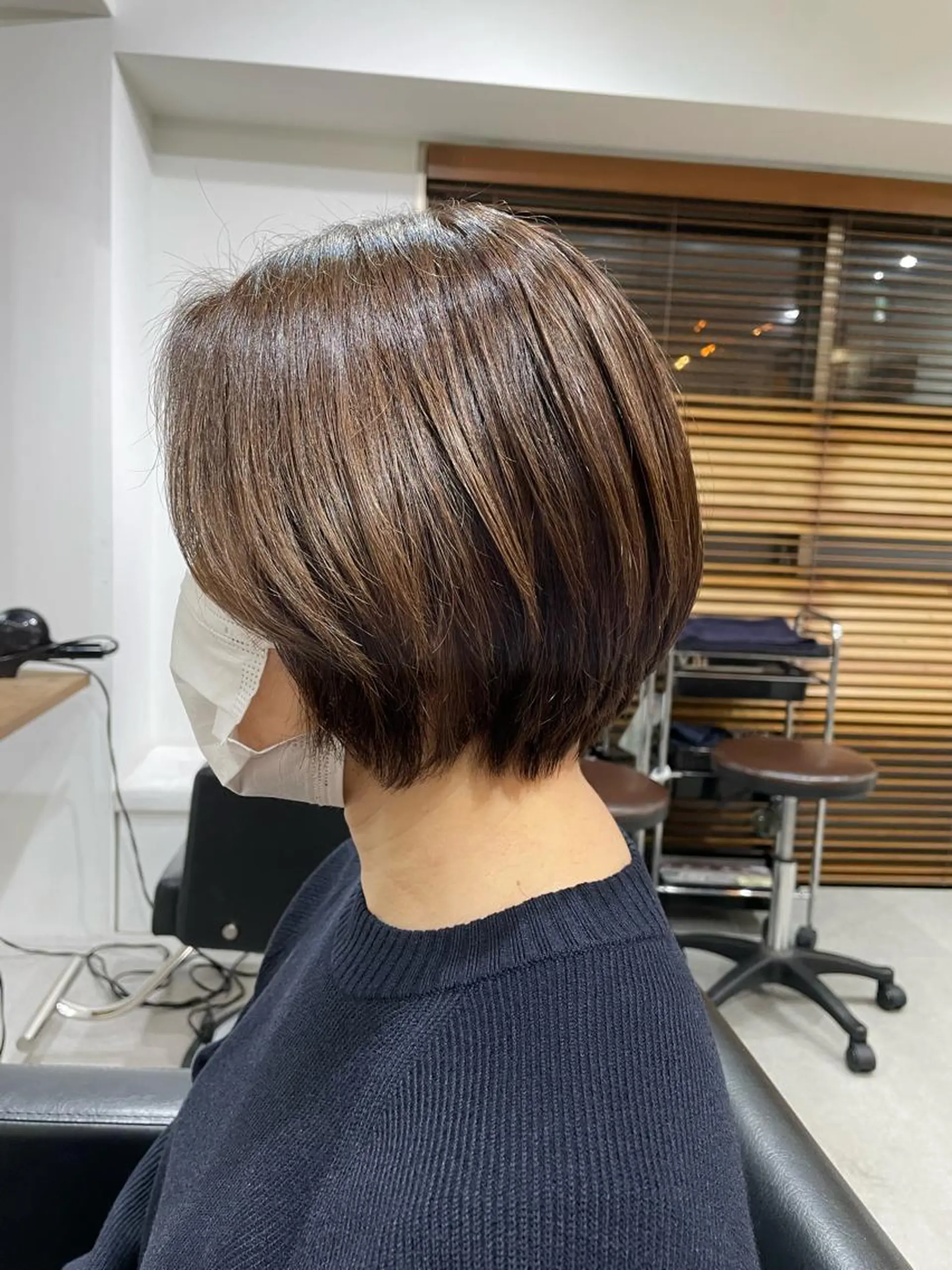 ショート 🐬脱白髪染めカラー 清水大世🐬のヘアスタイル