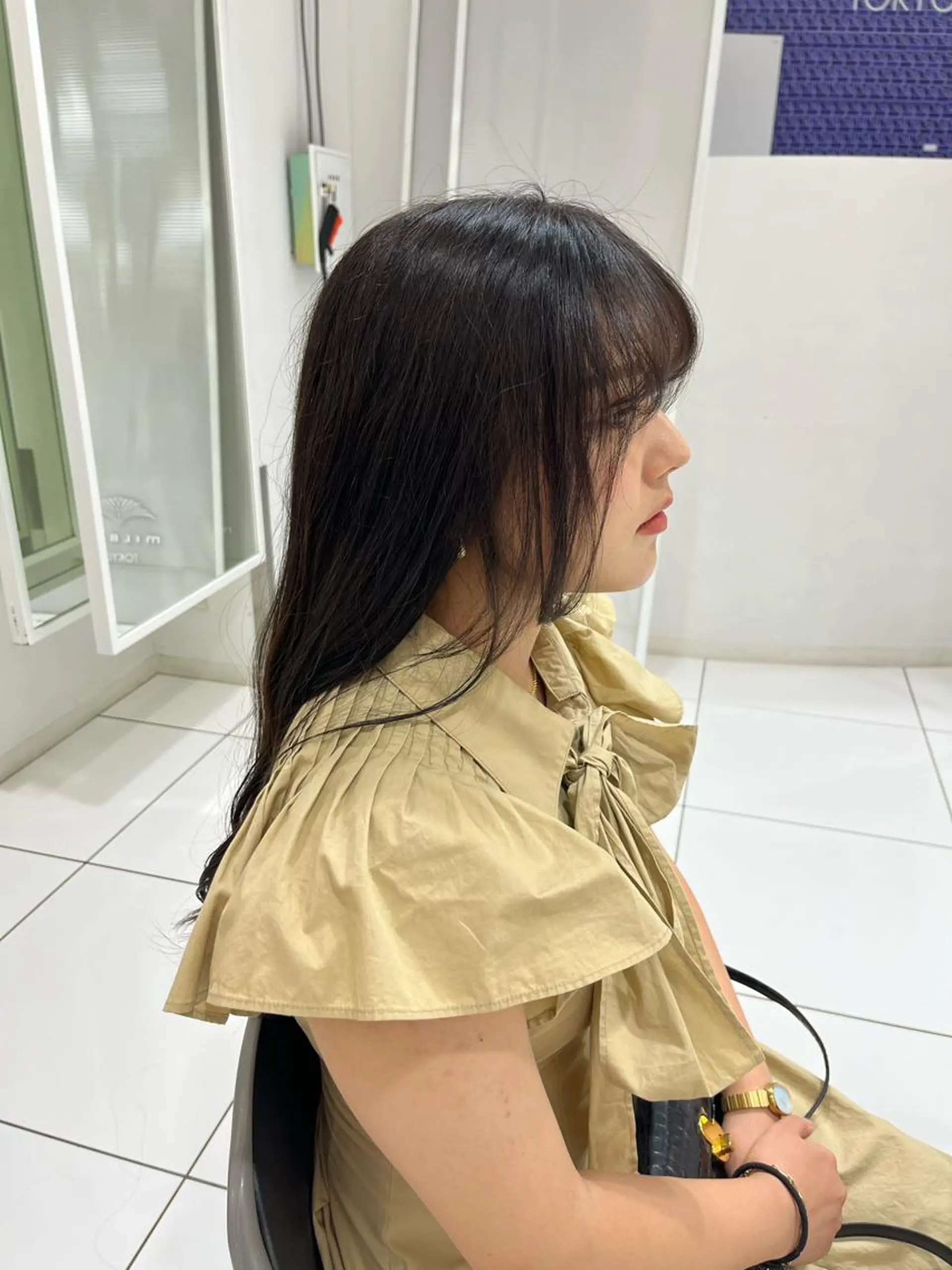 ロング カラー ボブ・顔まわり 💎愛唯(めい)のヘアスタイル