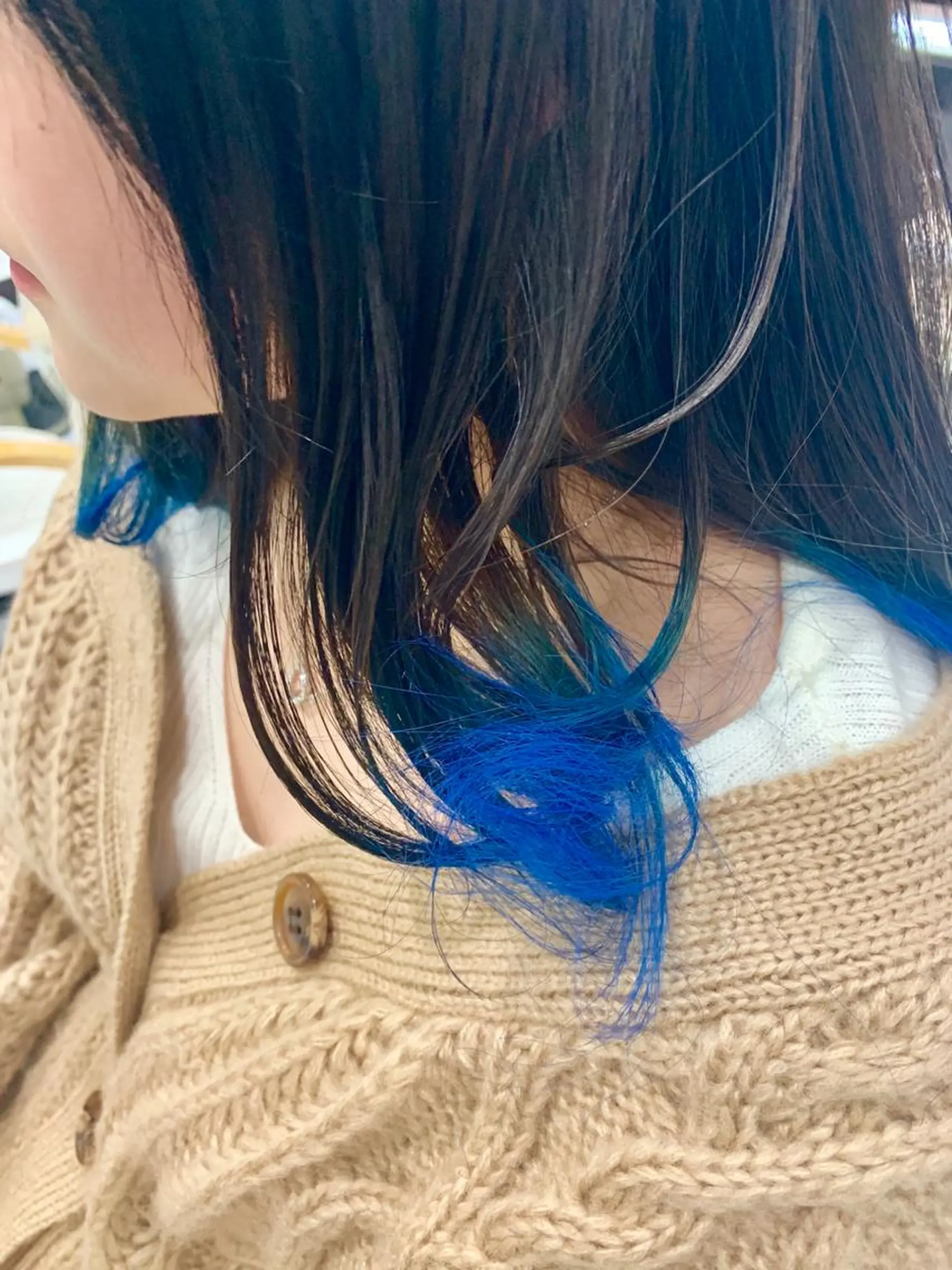 カラー ブリーチ ブルーカラー グラデーションカラー ヘアカラー トリートメント ヘアセット MUSASHI ブリーチカラー◎のヘアスタイル