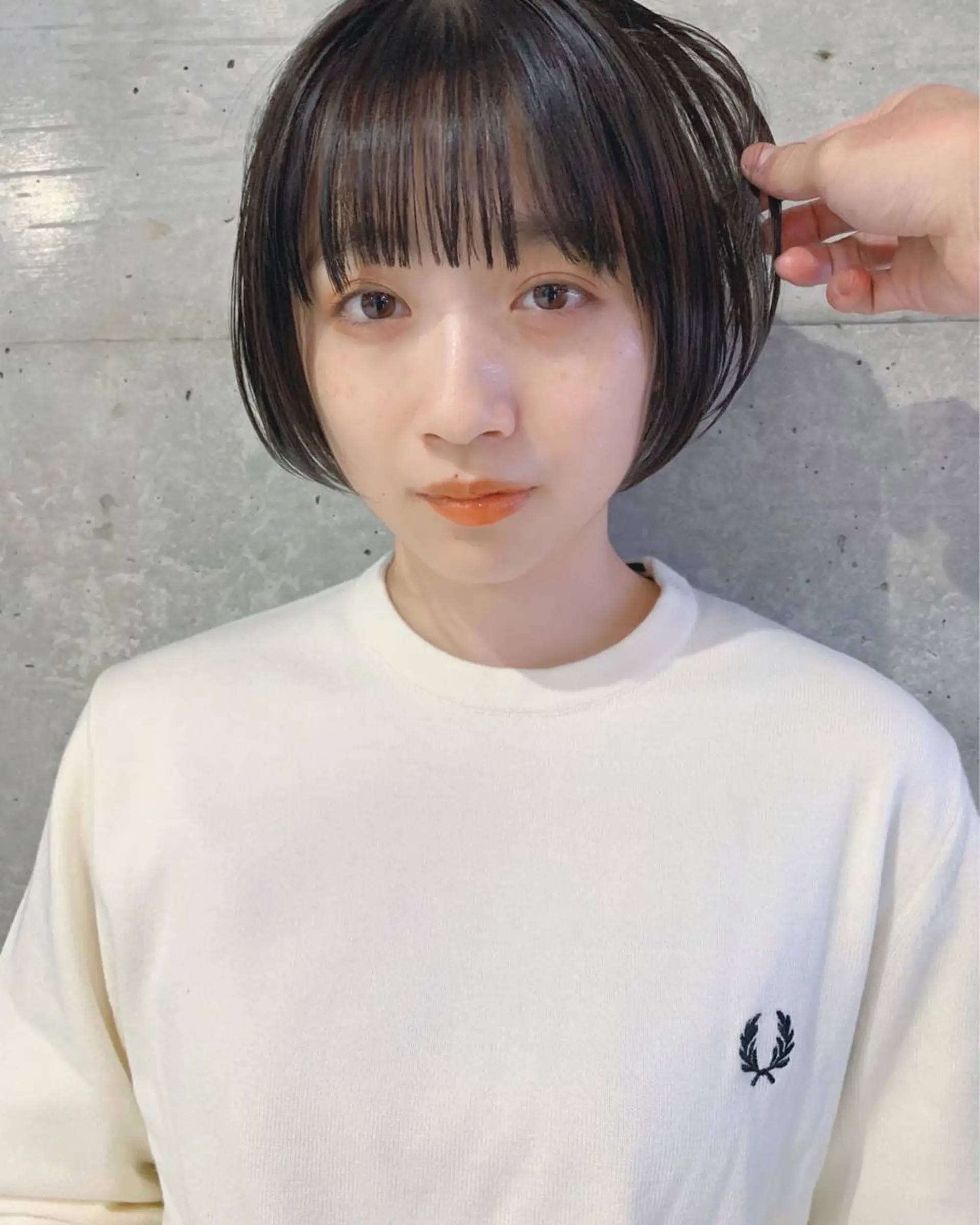 ショート カラー ボブパーマコテ巻き風 パーマNo1深江秀平のヘアスタイル