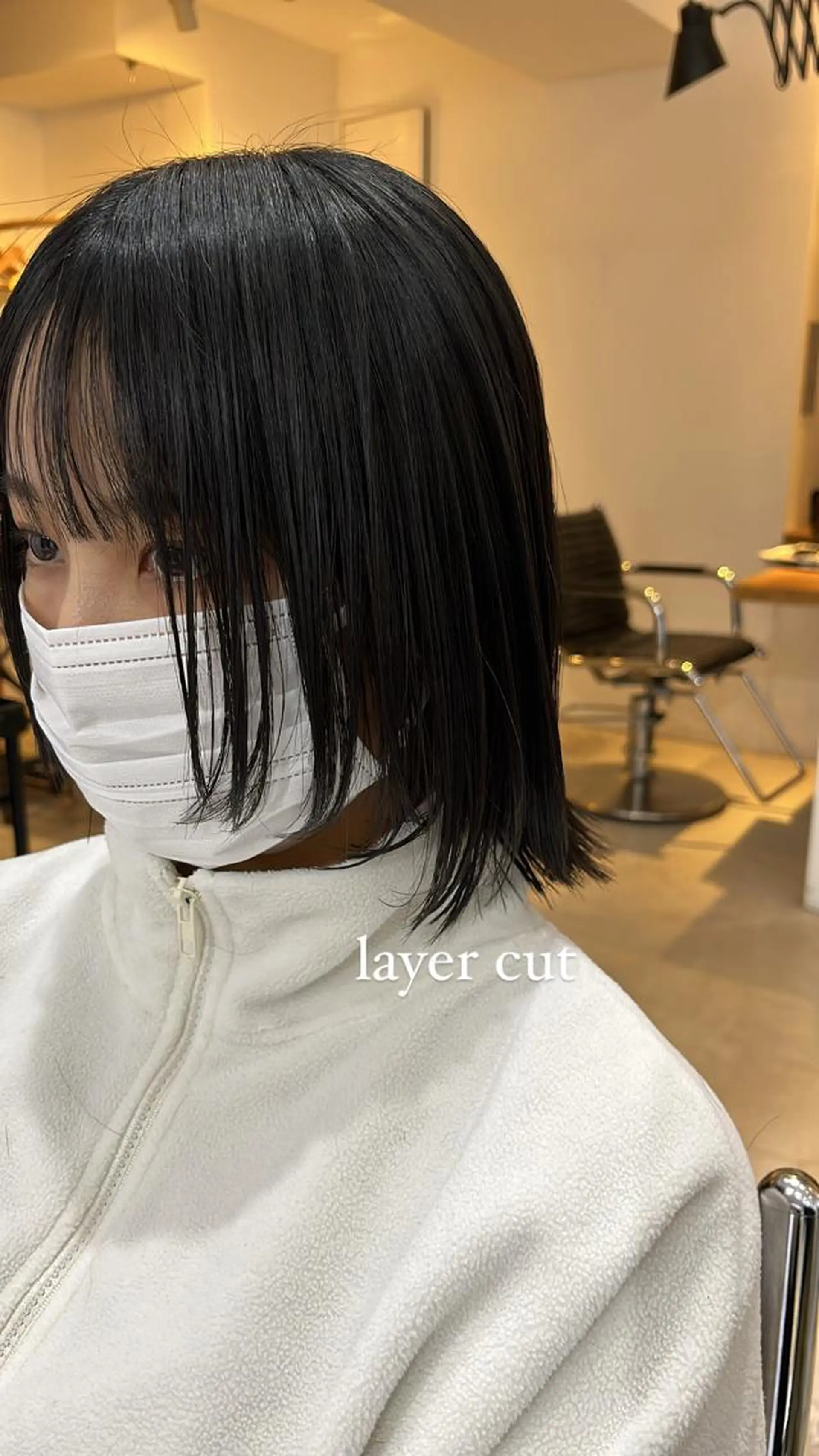 ミディアム レイヤーカット kauti ichinana所属・小西 佑奈のヘアスタイル