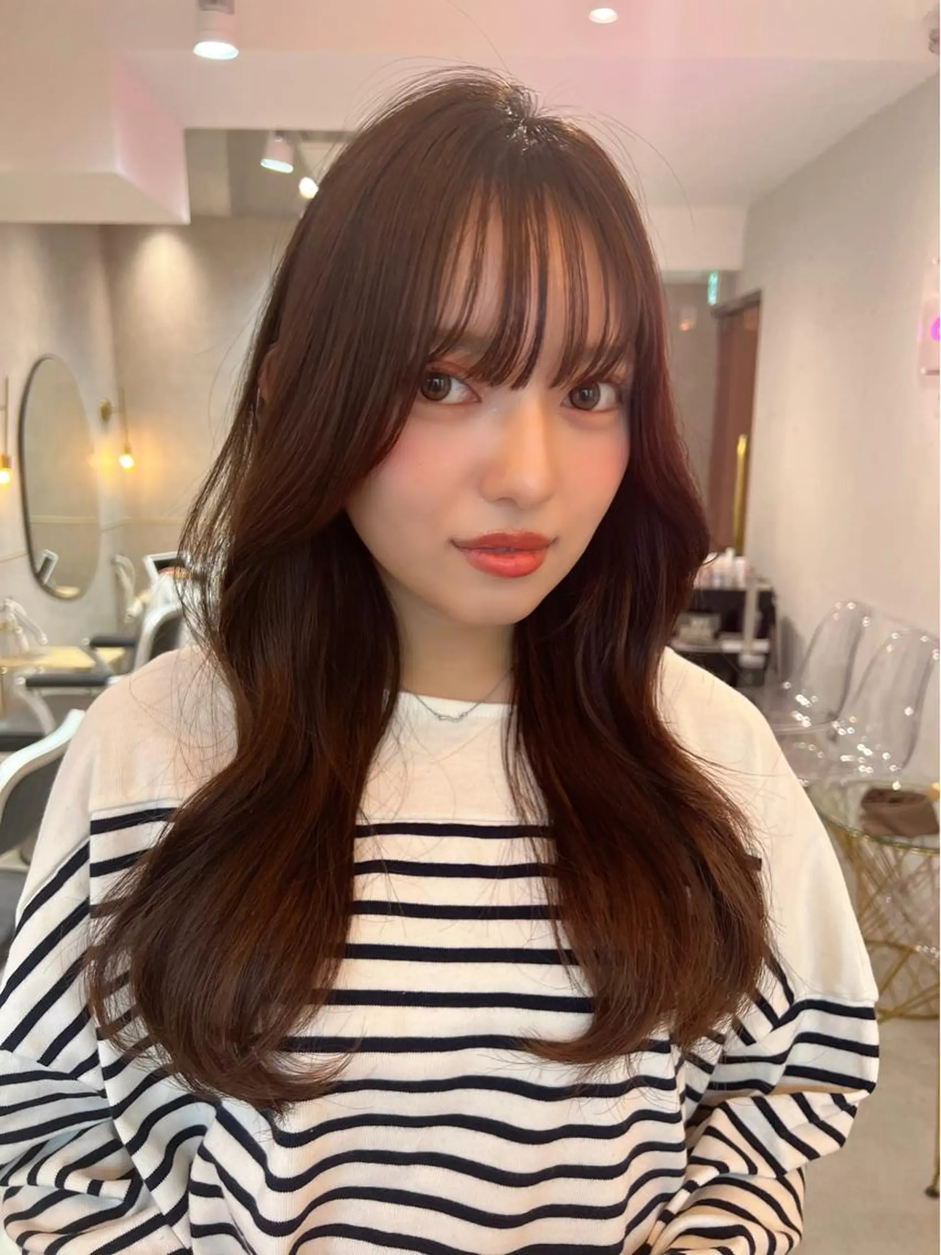 ロング 韓国風ヘア カット ヘアカラー トリートメント Loom .by Sea  ルームバイシー所属・レイヤー/前髪/ 韓国/CHIHIROのヘアスタイル