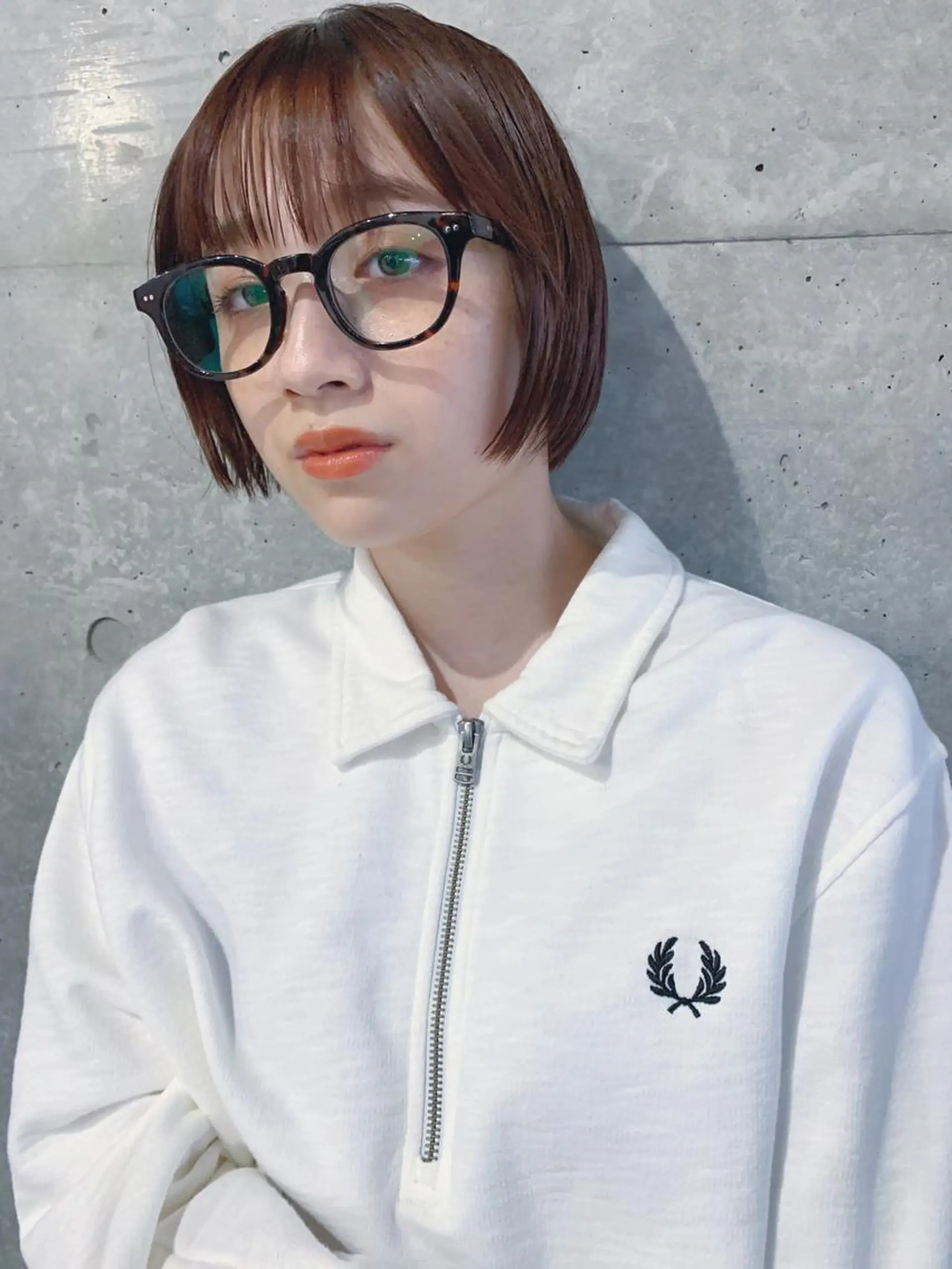 ショート カラー ボブパーマコテ巻き風 パーマNo1深江秀平のヘアスタイル