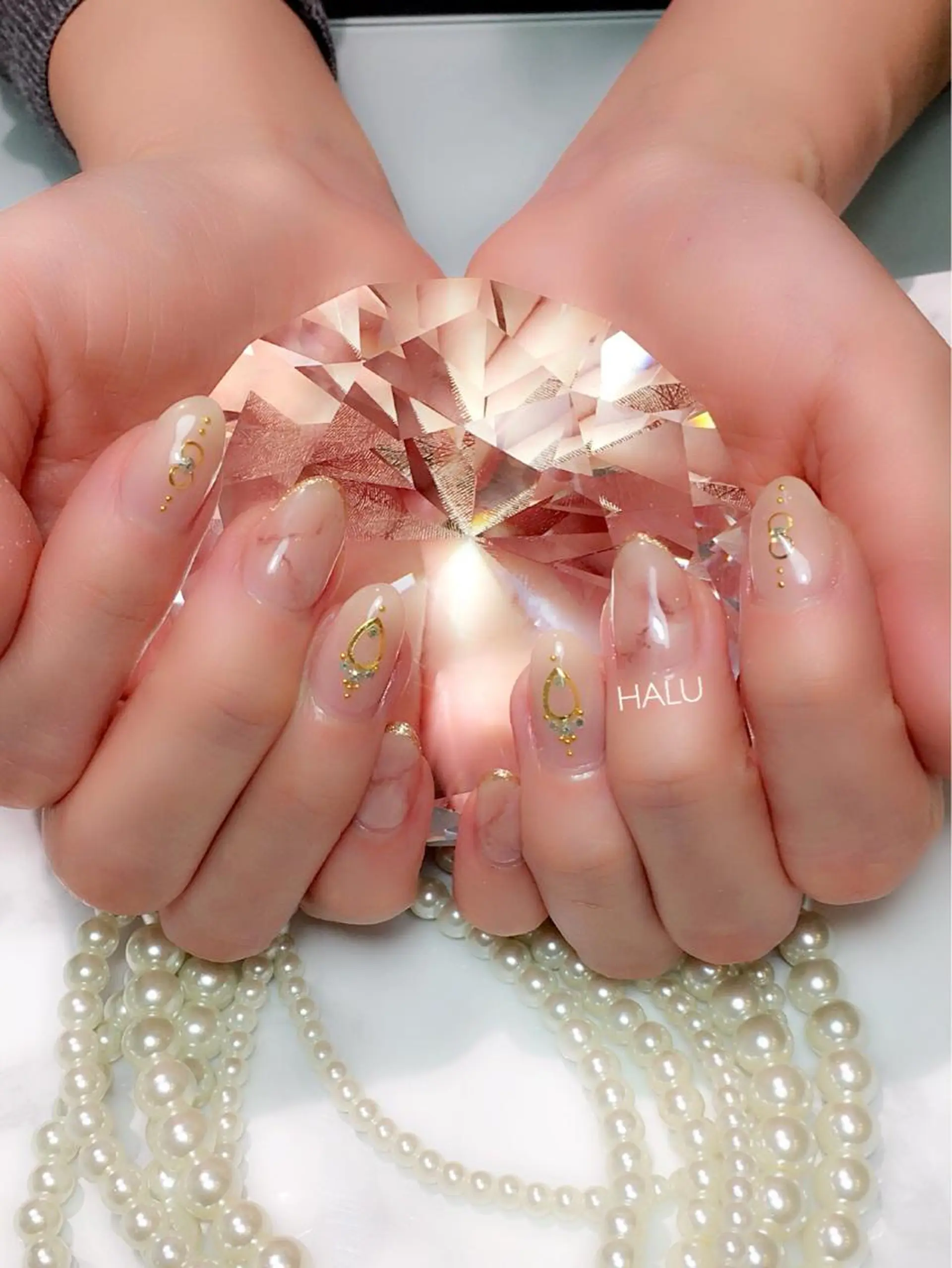 ネイル 大理石ネイル(マーブル) ストーンネイル HALU ハルのネイルデザイン