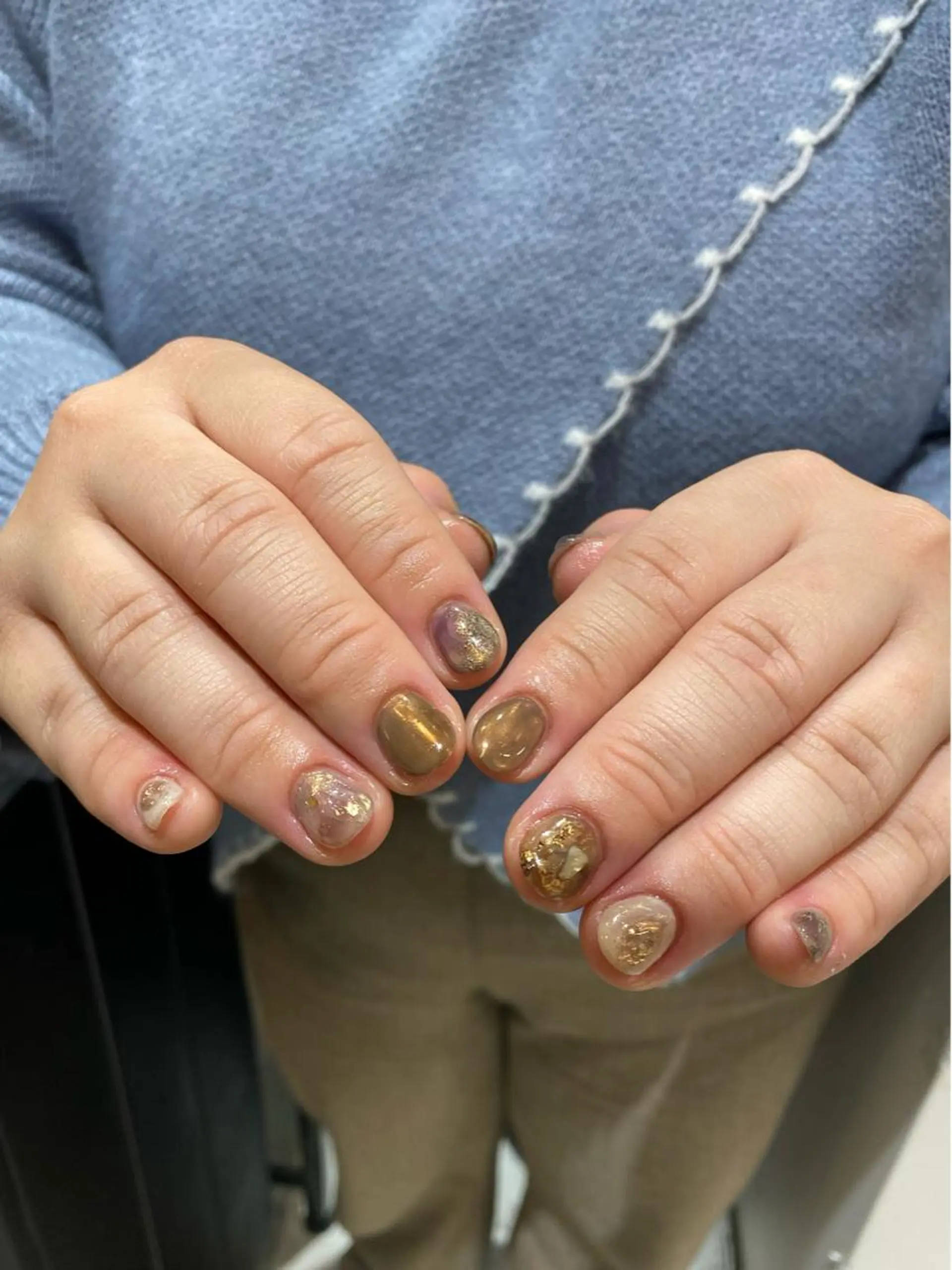 ネイル ブラウン ハンドネイル nable.所属・栗林 実莉のネイルデザイン