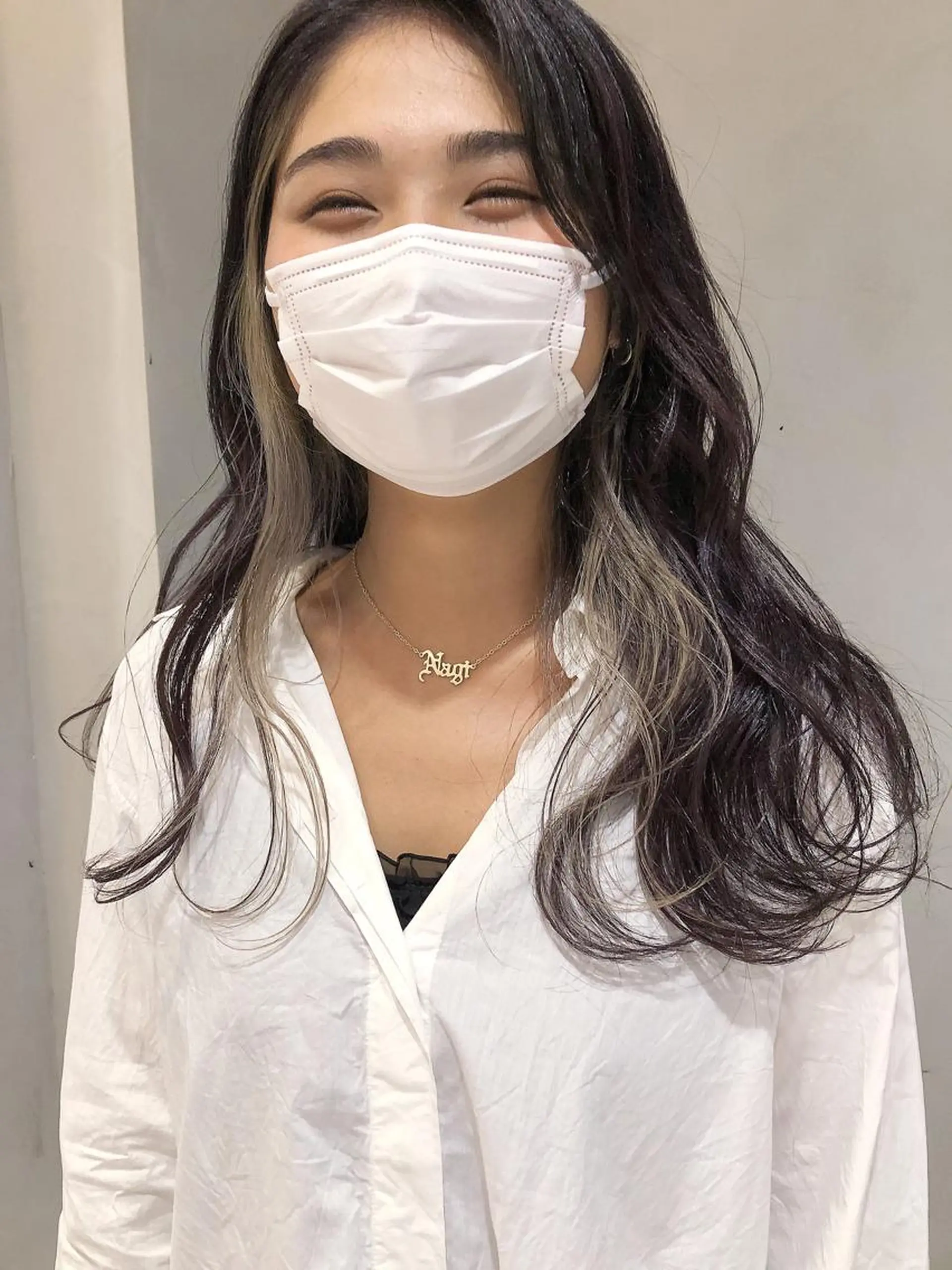 セミロング カラー 圧倒的透明感カラー nana🦕のヘアスタイル