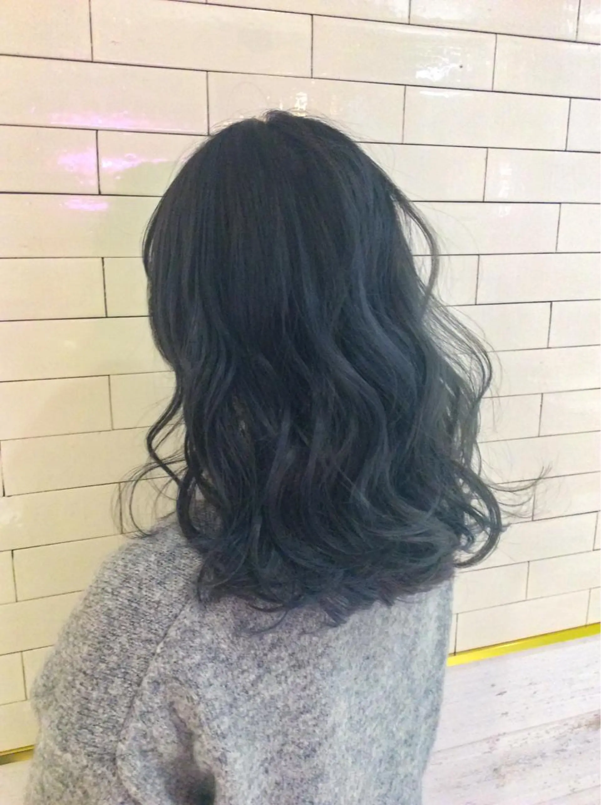 ミディアム カラー バレイヤージュ ブルーカラー ネイビーカラー ボブ レイヤーカット レイヤーカット× 髪質改善たもりのヘアスタイル