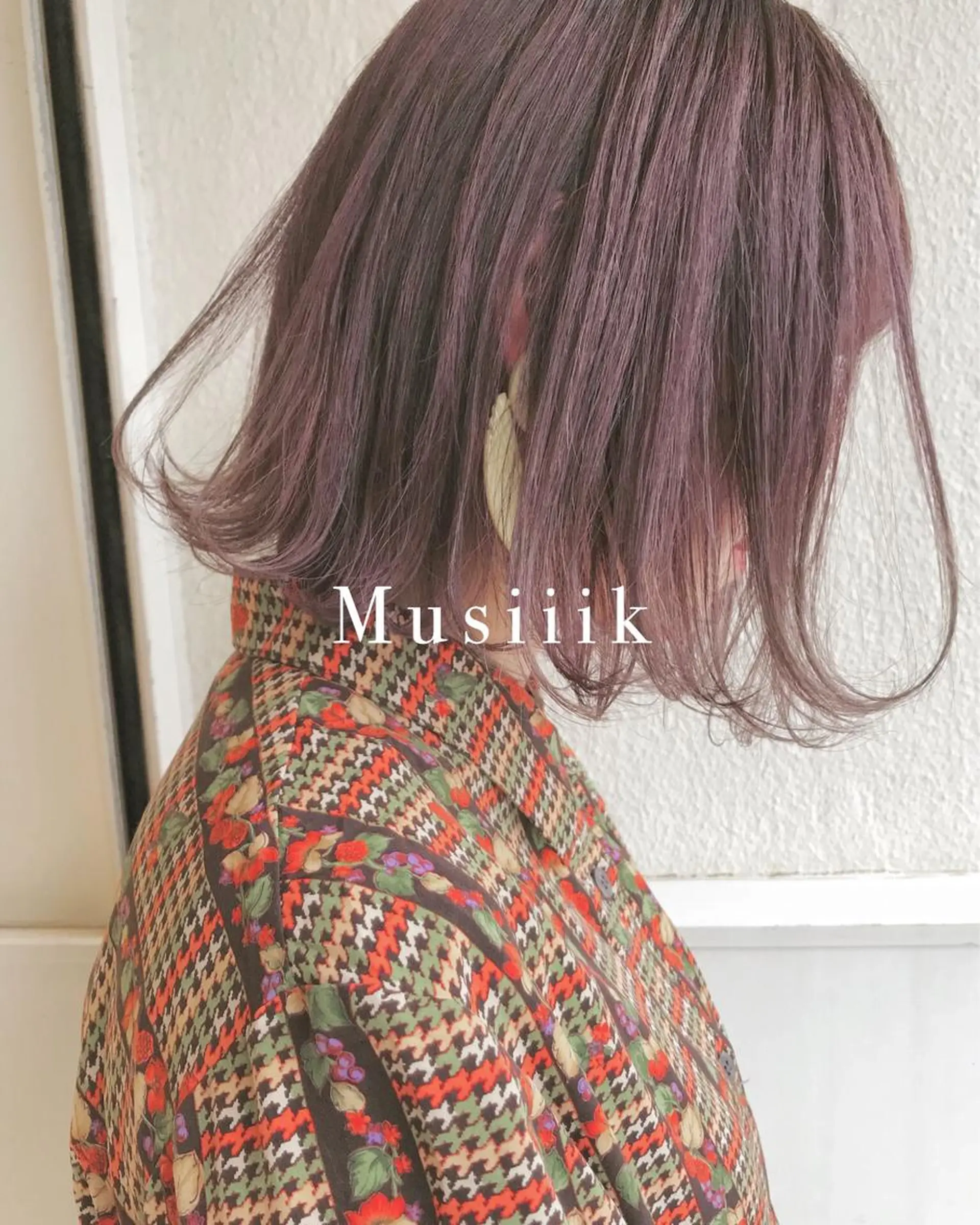 ショート ピンクラベンダー ボブ カット Musiiik hairのヘアスタイル