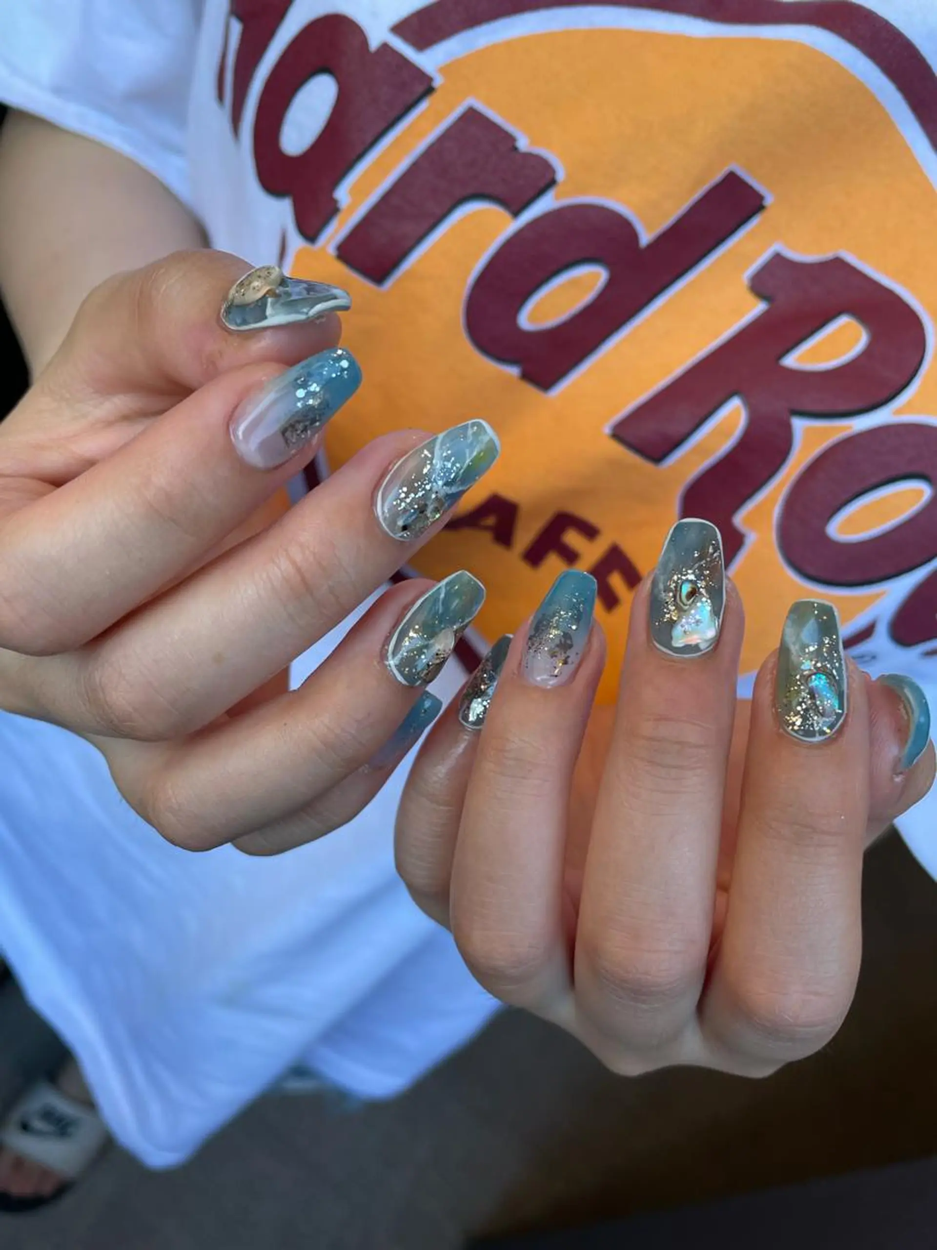 ロング カラー ヘアアレンジ キッズ ネイル マツエク・マツパ 福田 加奈のネイルデザイン