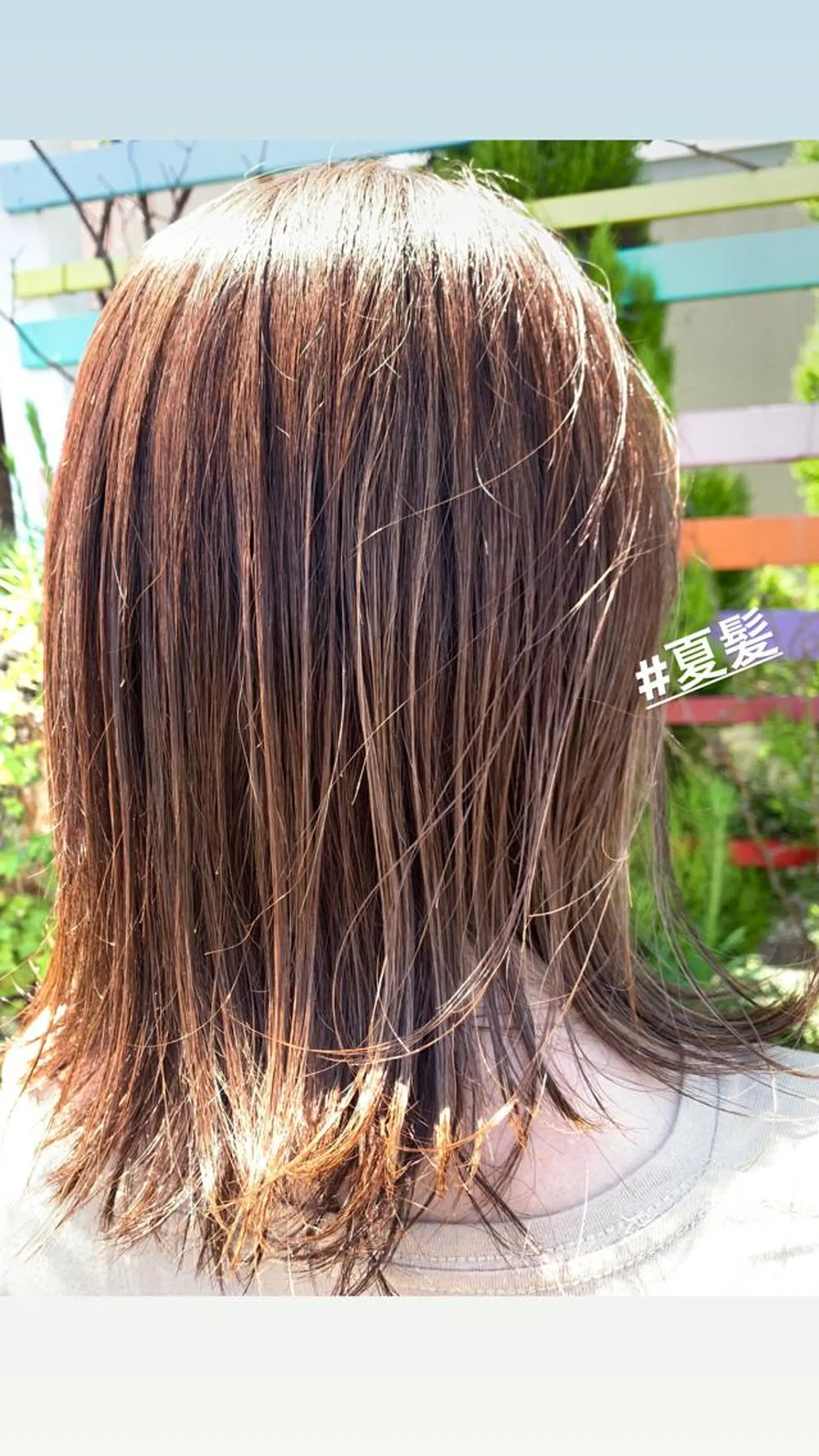 ミディアム 髪質改善ストレート、 カラー清野雄大のヘアスタイル