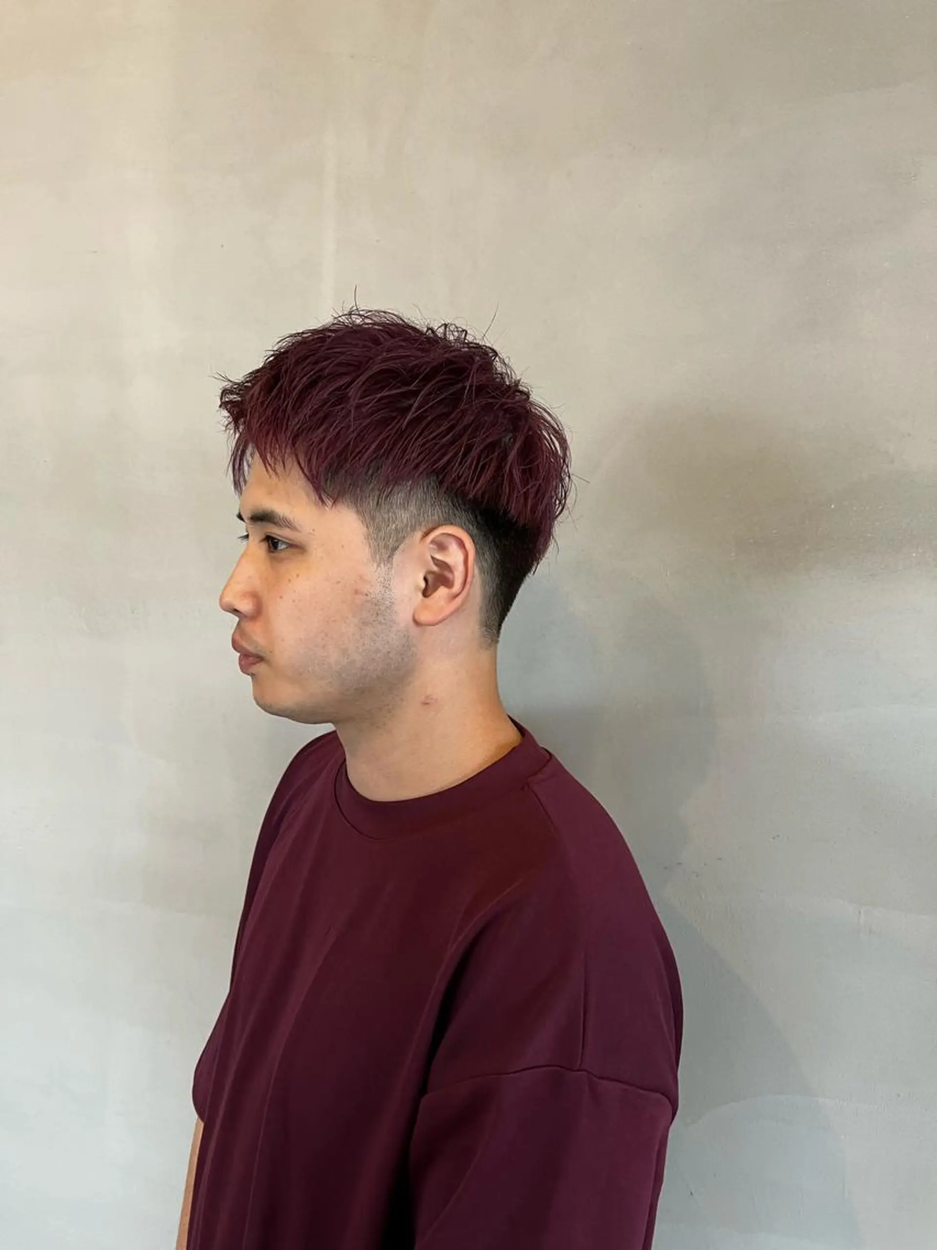 カラー メンズ ダブルカラー LATTE　伊勢崎所属・北爪 紫音のヘアスタイル