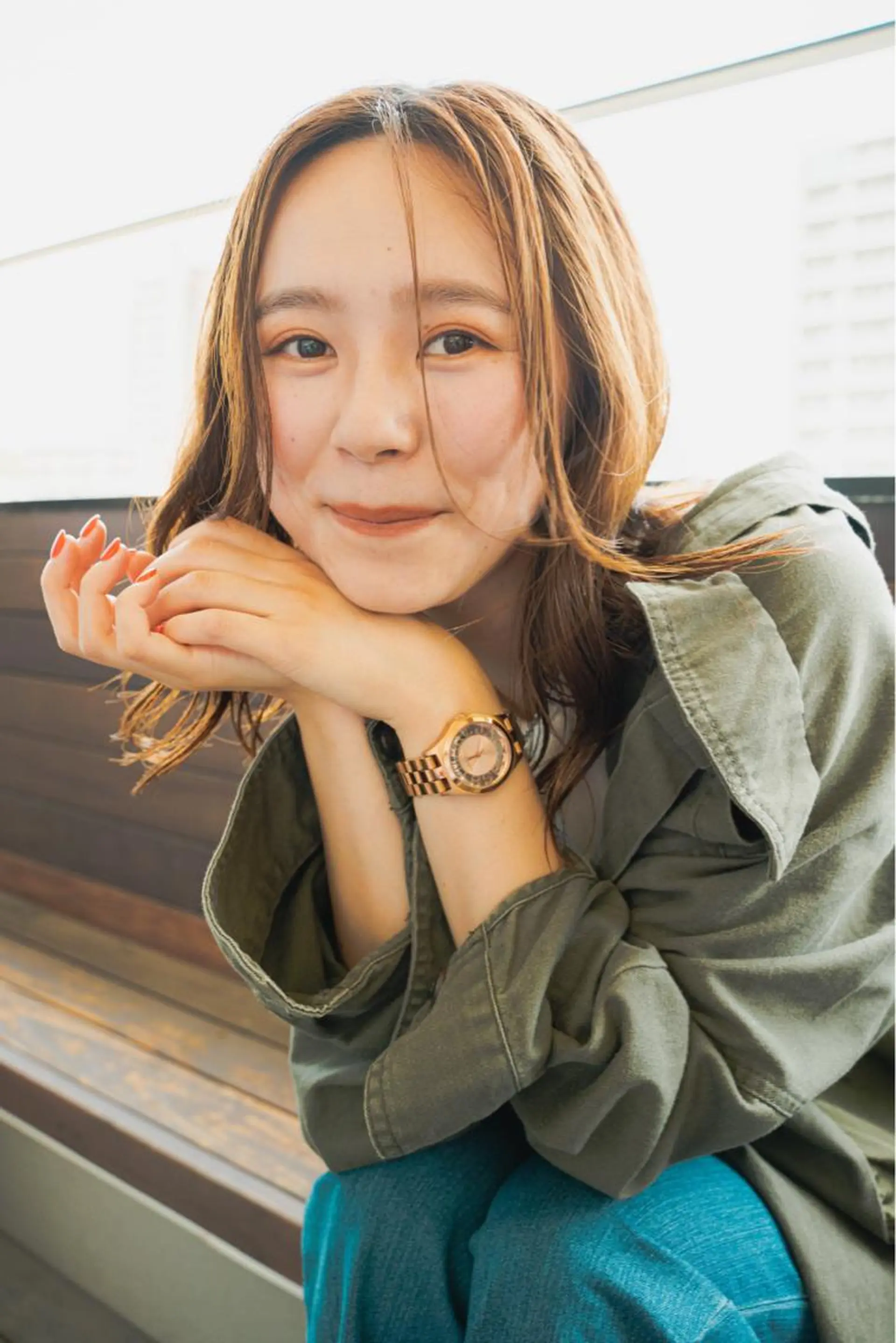 ミディアム 柳下 涼のヘアスタイル