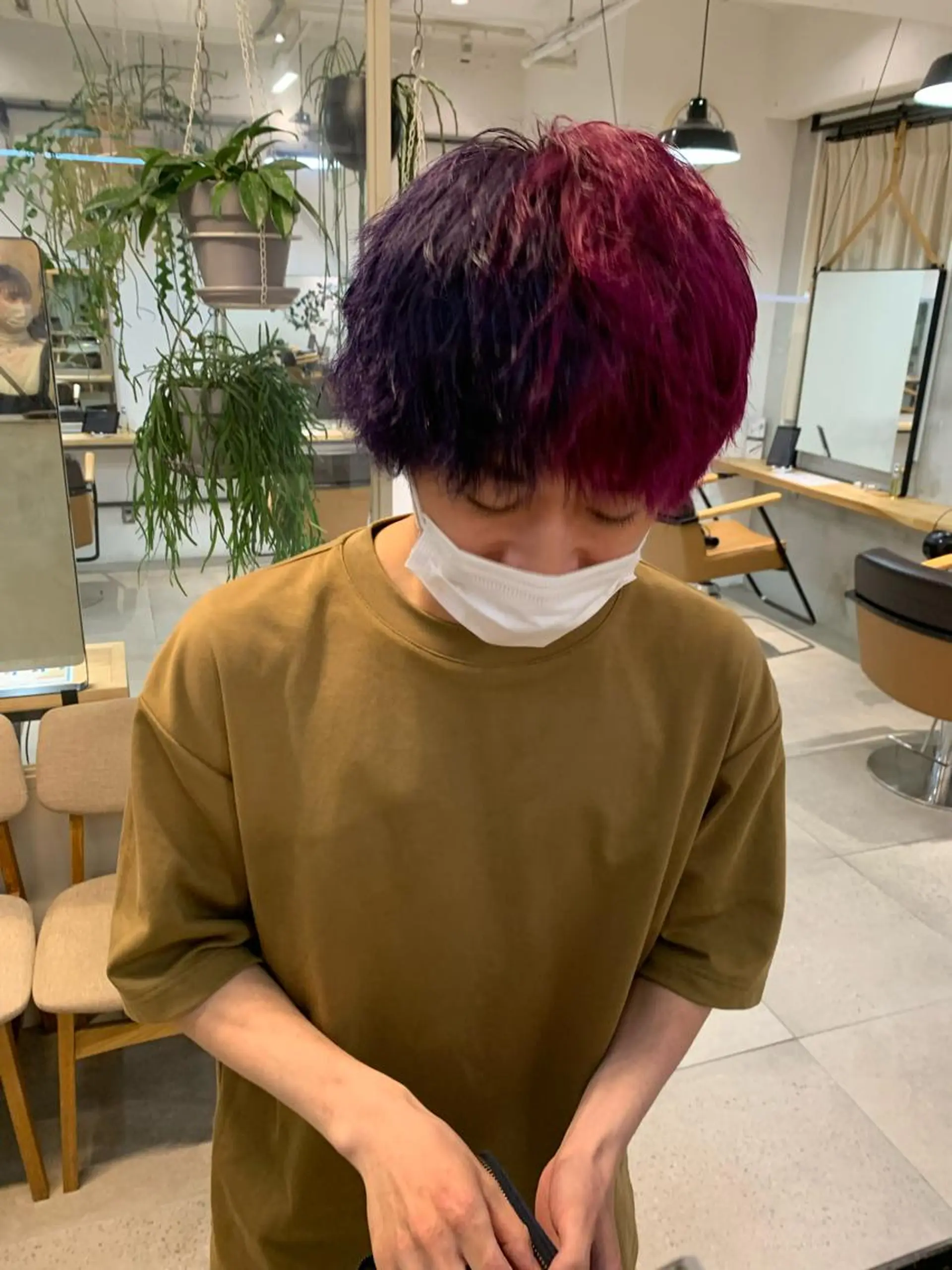 カラー メンズ REINA☁️透明感 カラー/ぷつっと♡のヘアスタイル