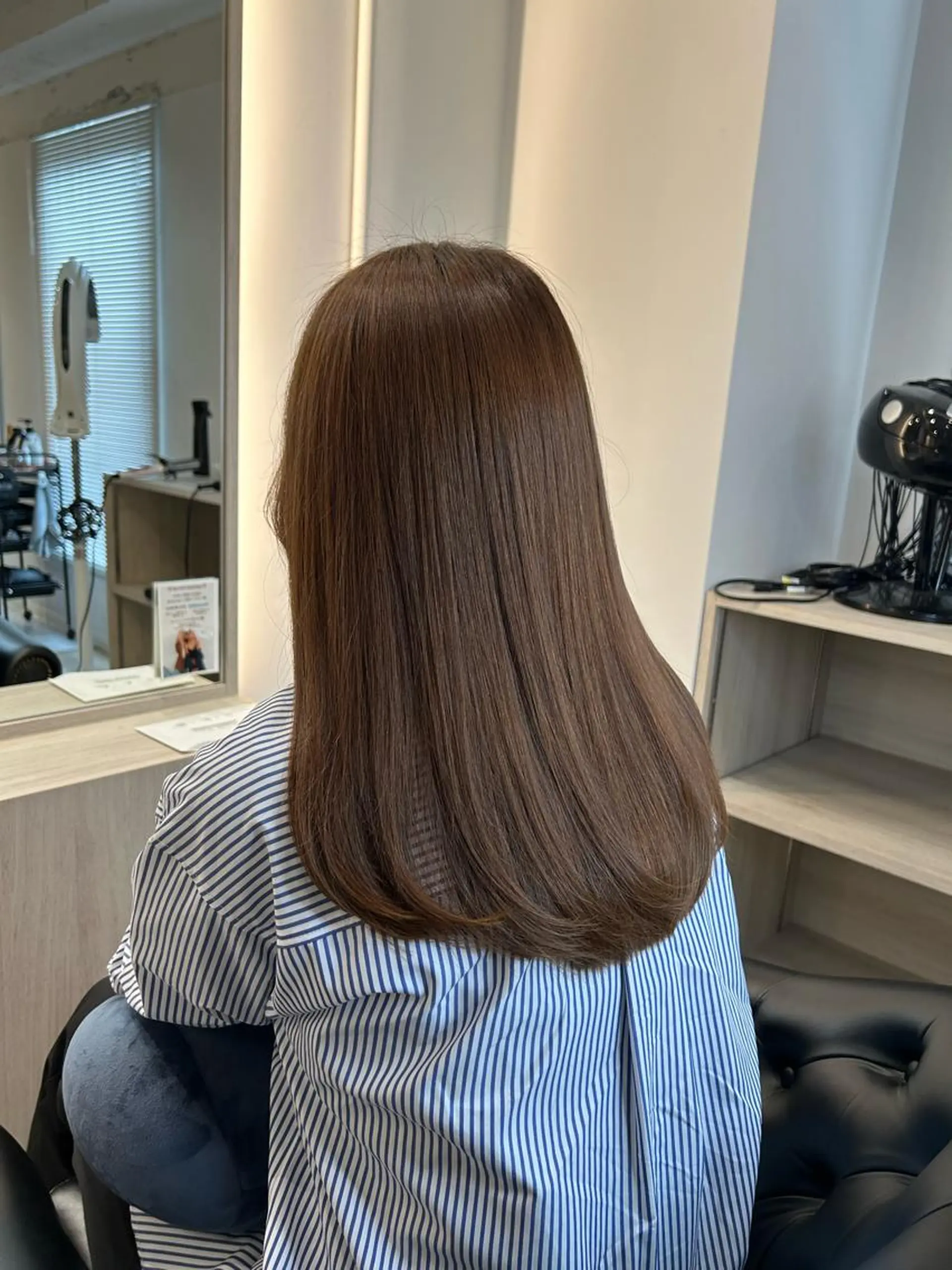 セミロング カラー ヘアカラー トリートメント &chaLme   心斎橋所属・emi/髪質改善/ 韓国風/艶カラーのヘアスタイル