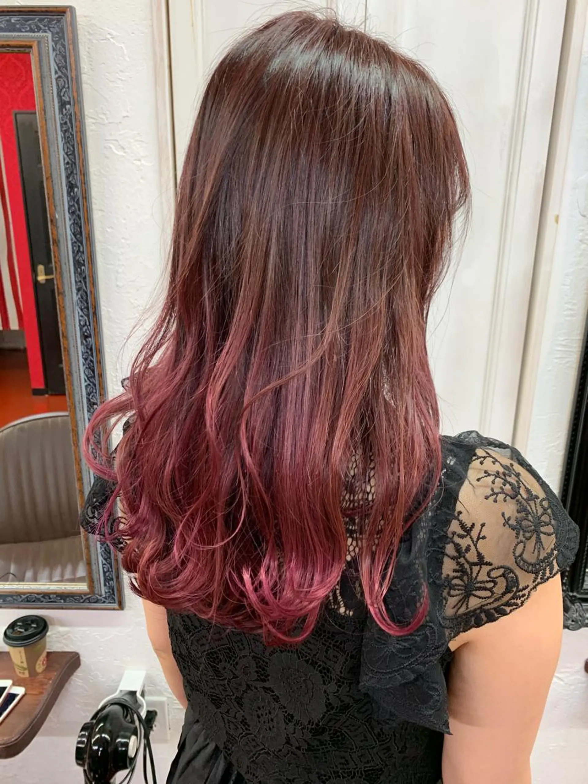 セミロング カラー ピンクベージュ/新潟 万代/高橋桃葉🍑のヘアスタイル