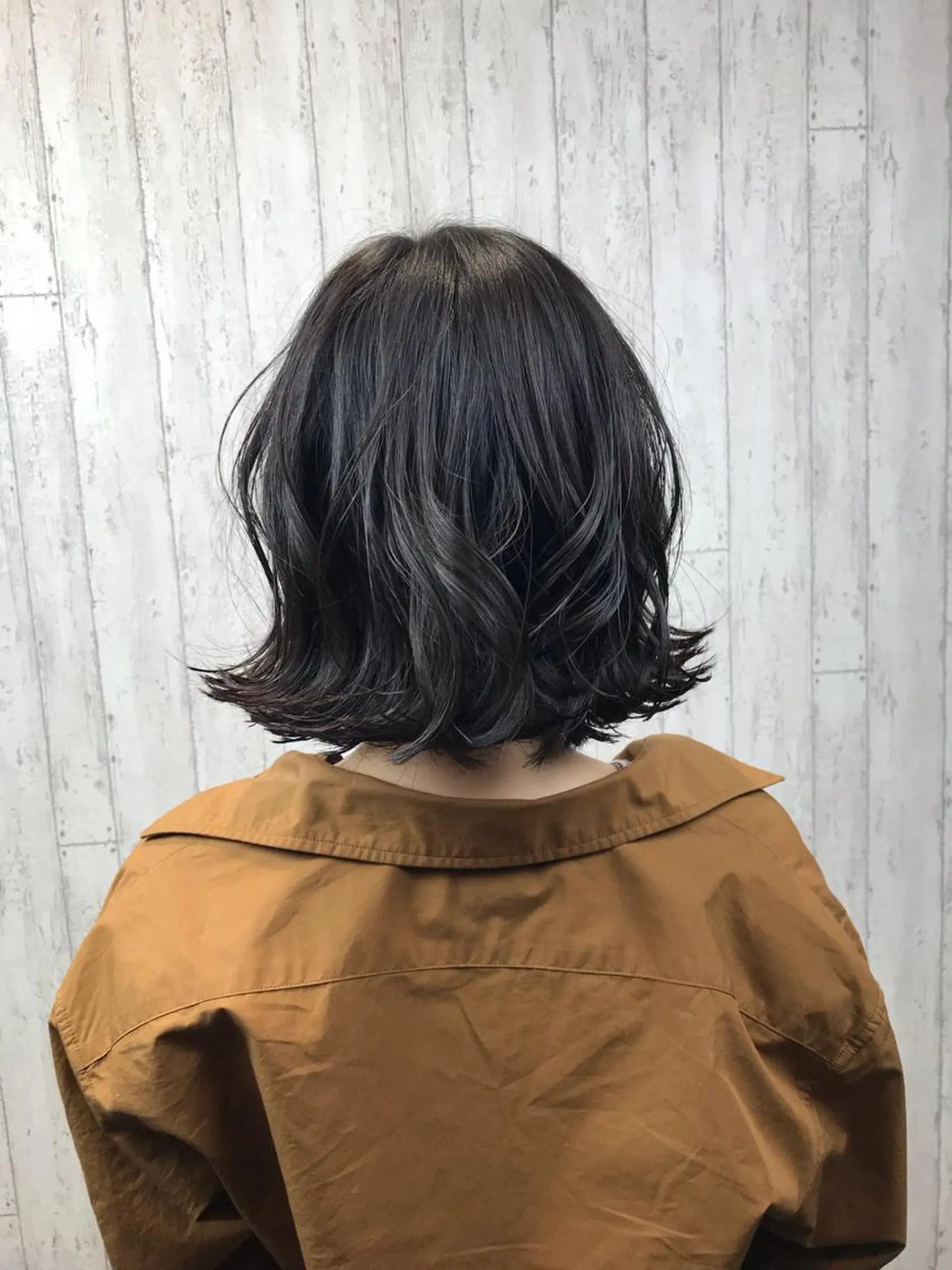 ミディアム カラー 切りっぱなしボブ ボブ 田中 あかねのヘアスタイル