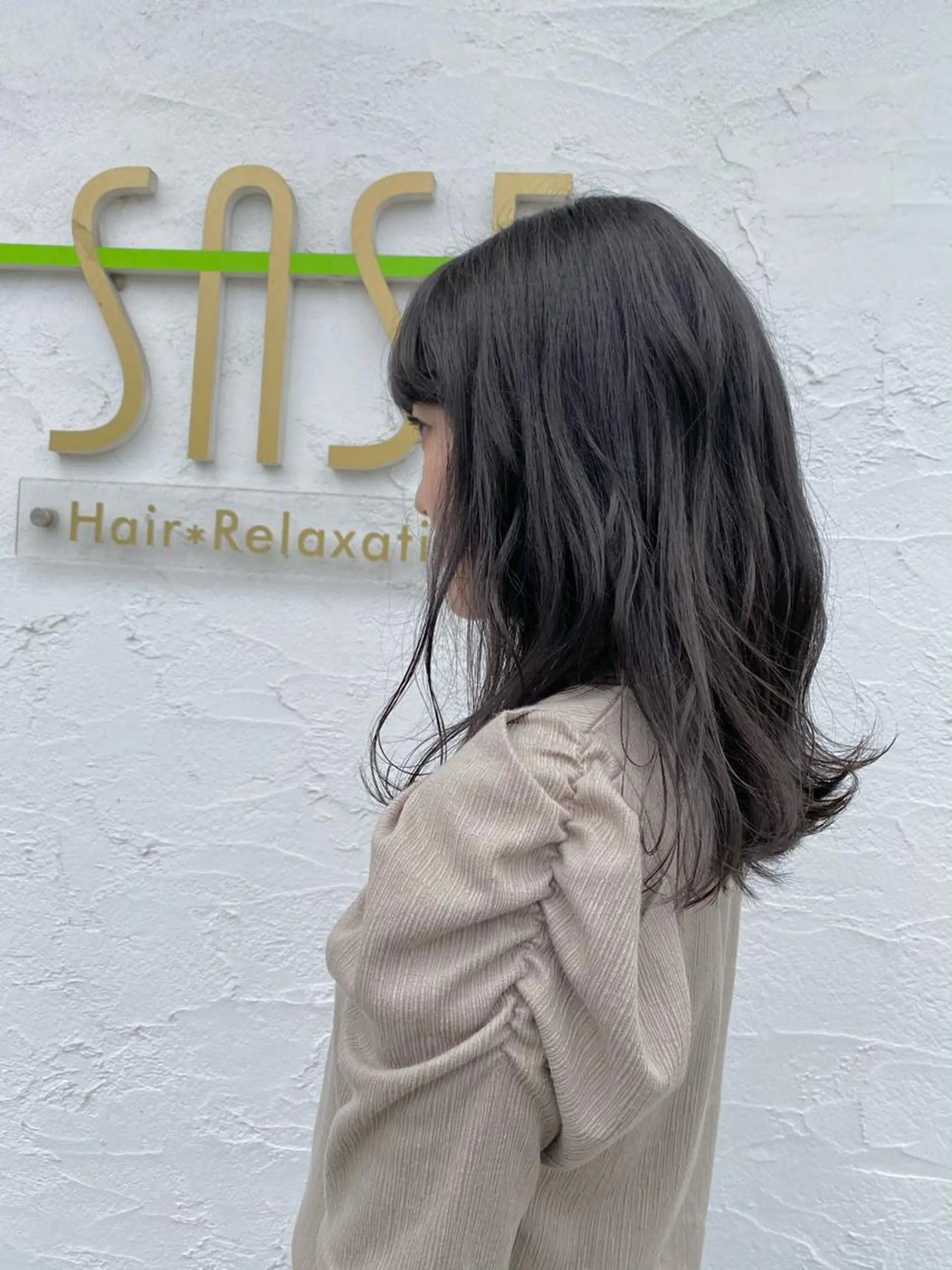 ロング カラー 透明感カラー 髪質改善 縮毛矯正 トリートメント ブリーチなしWカラー /酸性ストレート河本のヘアスタイル