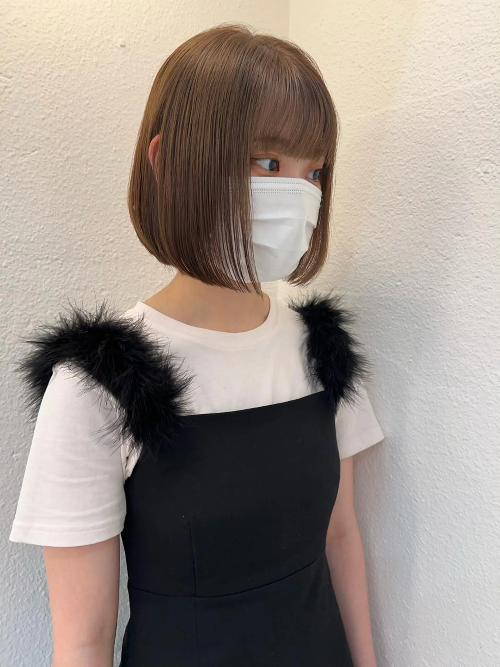 ミディアム ブリーチカラー🎀 韓国風/寺門美優のヘアスタイル