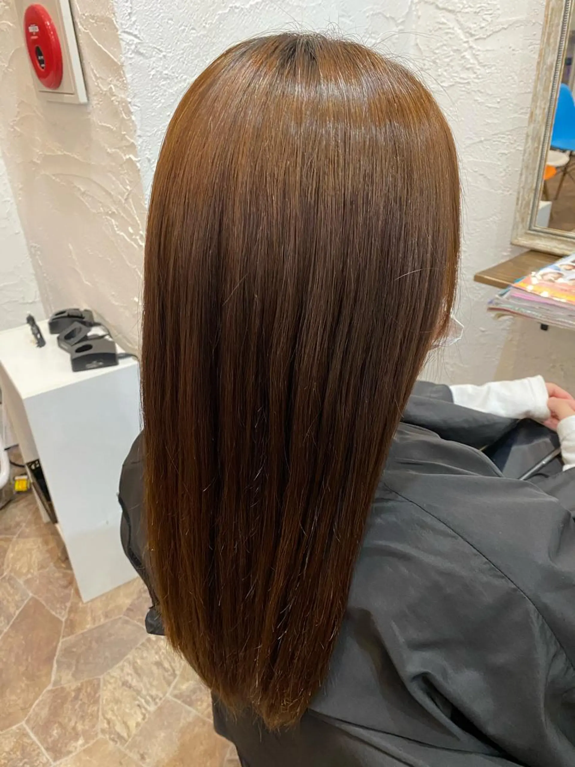 ロング 縮毛矯正 縮毛矯正 大江 珠実のヘアスタイル