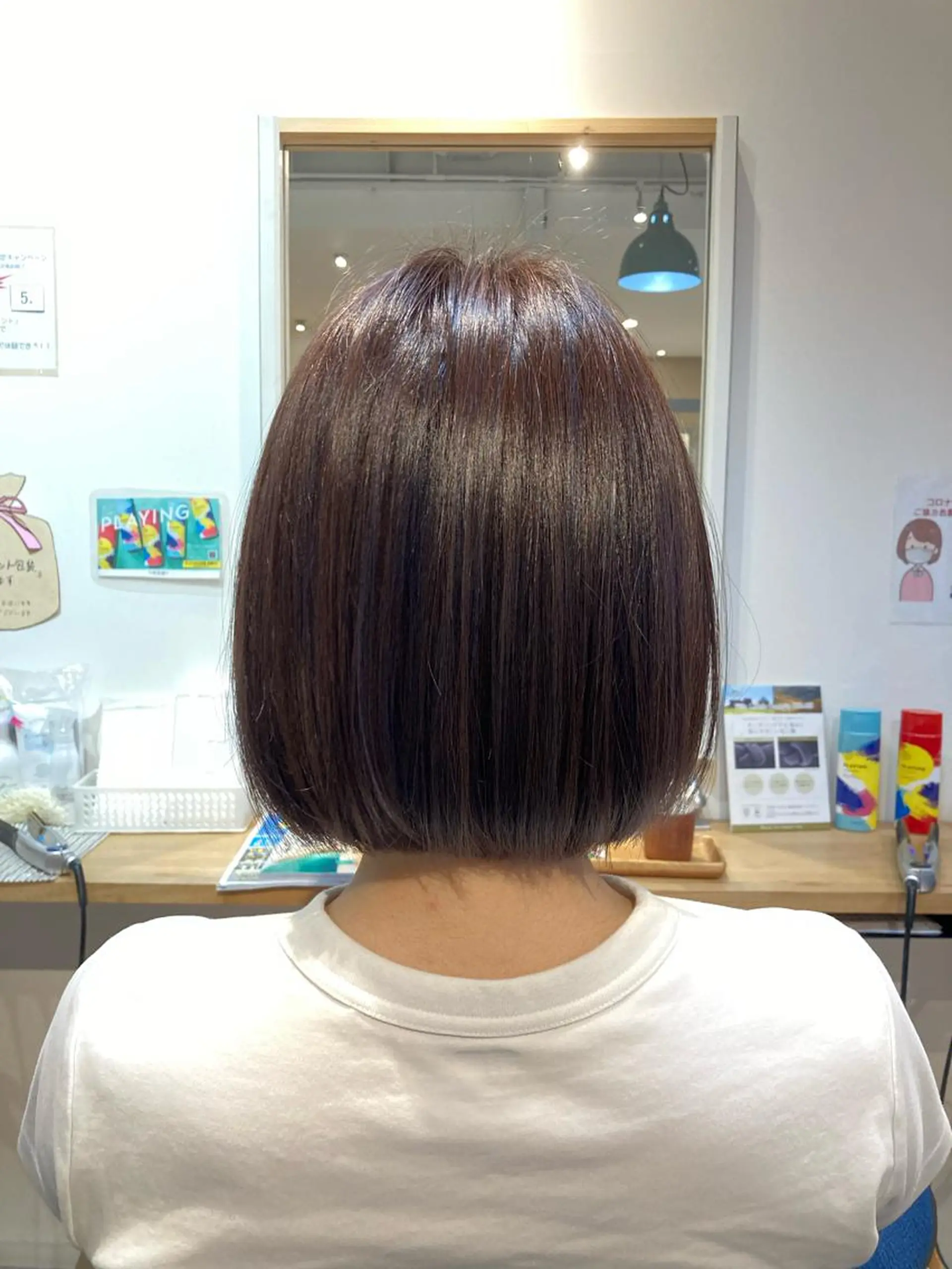 ミディアム カラー ディープパープル パープルカラー en't所属・【女性指名No.1】 西口直子のヘアスタイル