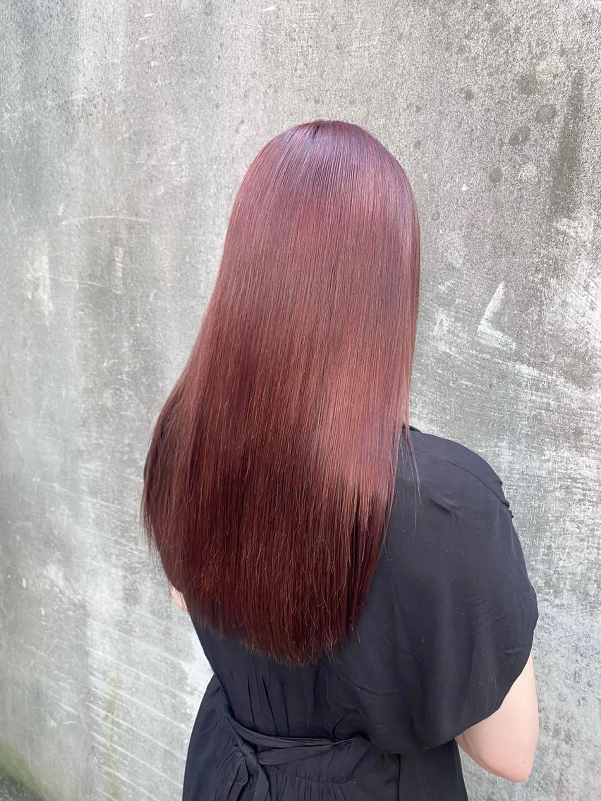 ロング ピンクブラウン 髪質改善 トリートメント ヘアカラー トリートメント motel所属・雰囲気引き出す ✨大人レディのヘアスタイル