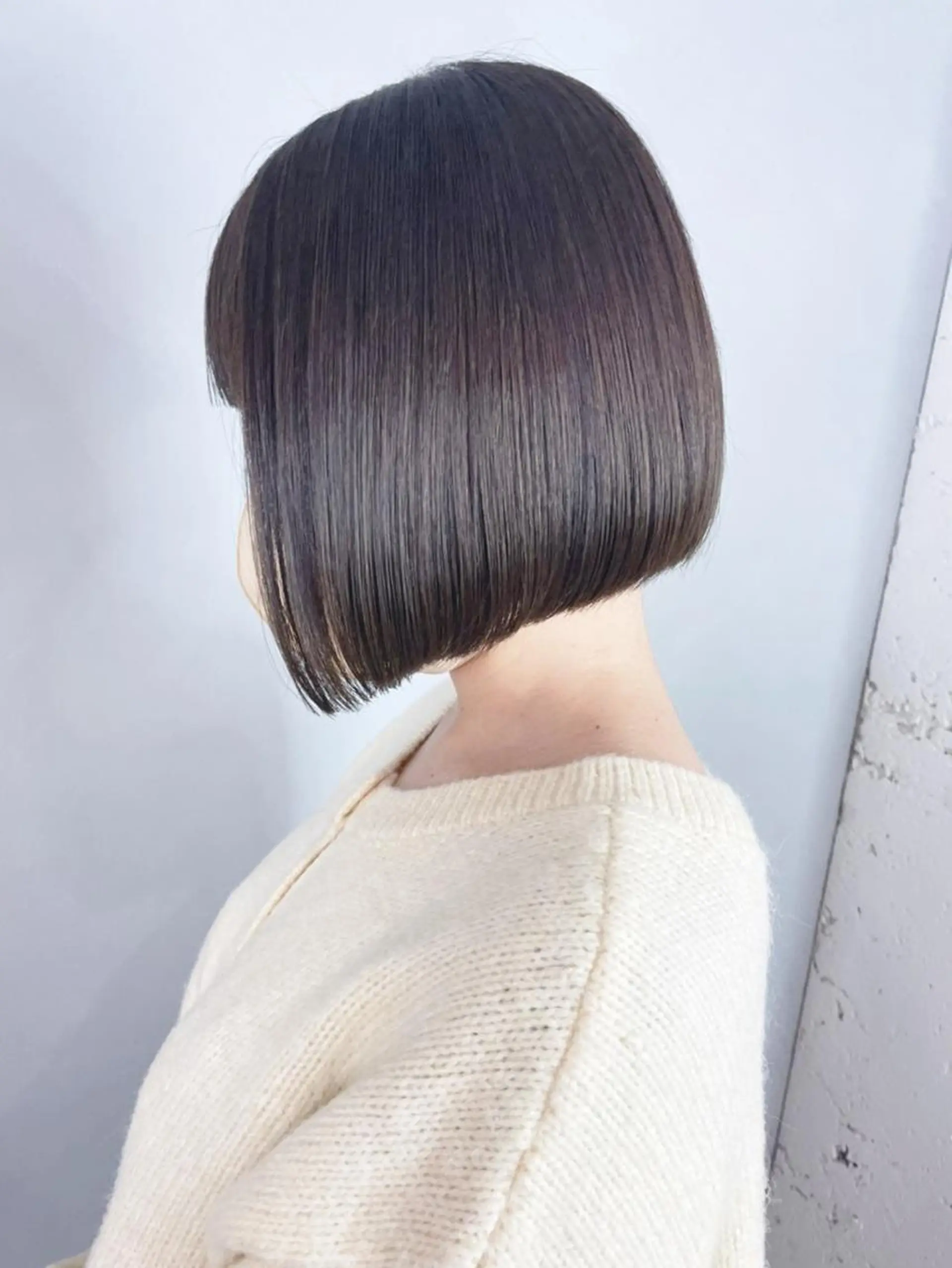 ミディアム カラー パーマ ヘアアレンジ グレージュ ボブ ITbyALBUM 藤沢店のヘアスタイル