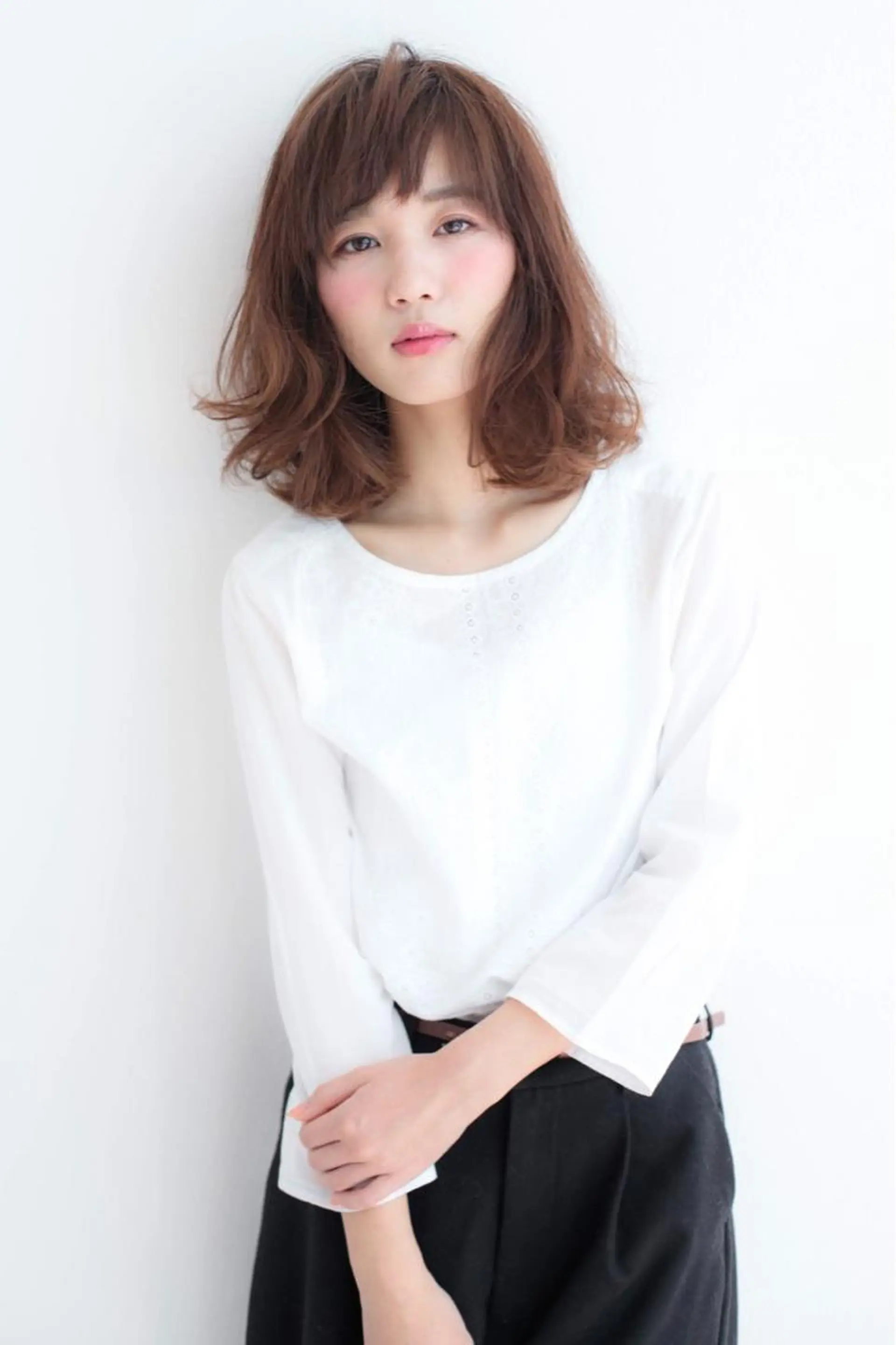 ミディアム カット ヘアカラー トリートメント メンズパーマ 国安晃平のヘアスタイル