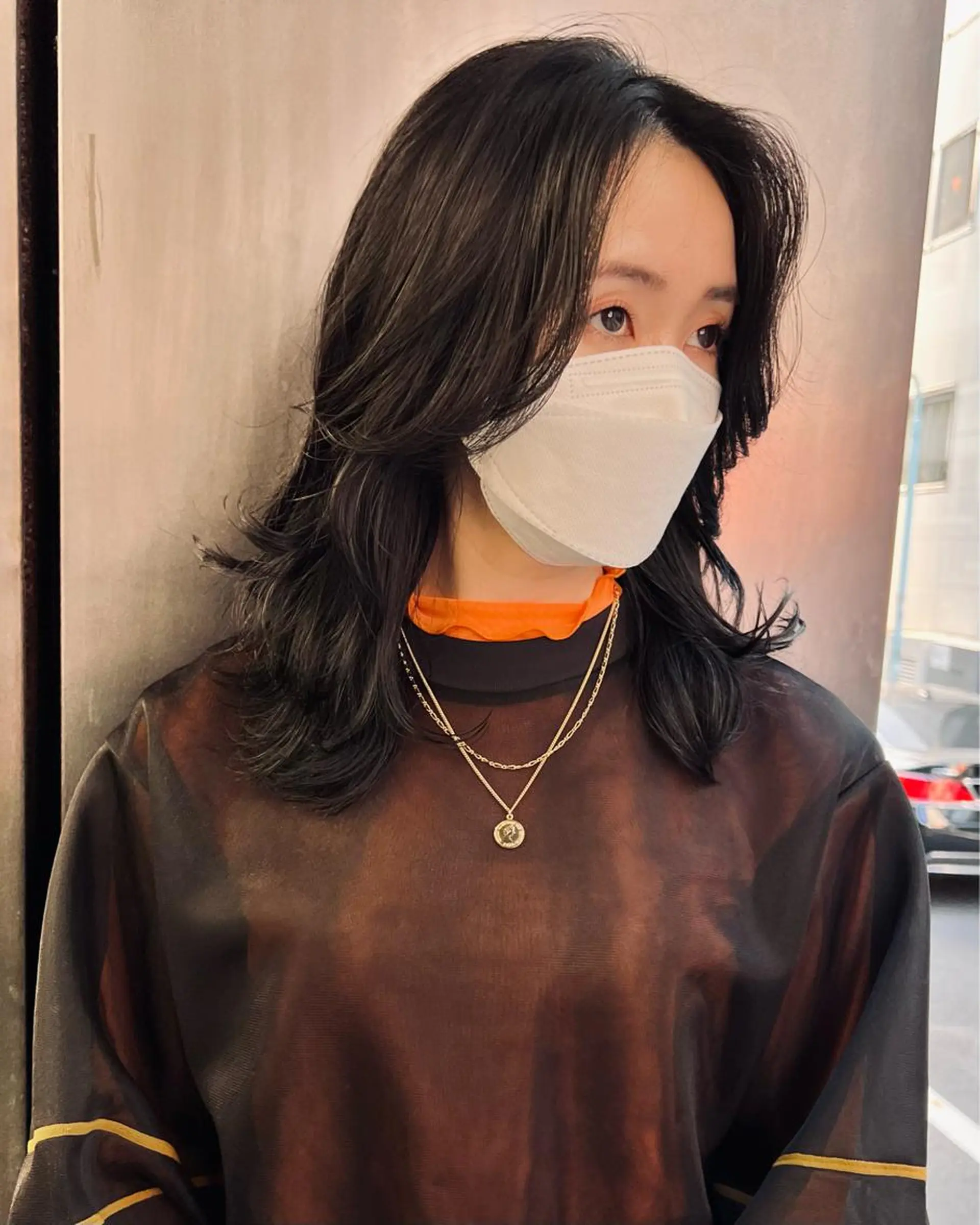 ミディアム カット ヘアカラー トリートメント カラー系/カット特化 🟠オオタキマサシのヘアスタイル