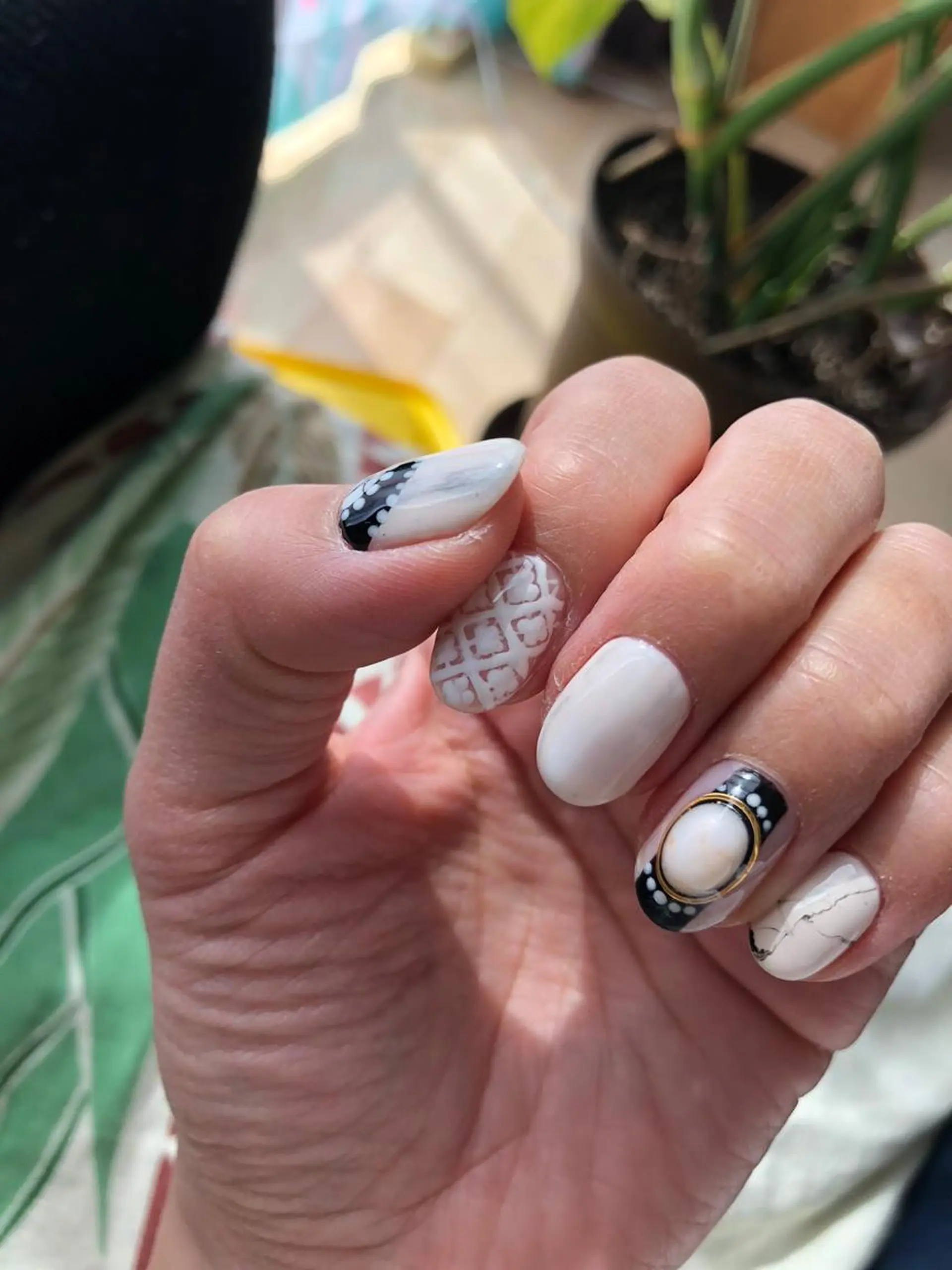 ネイル アートネイル 大理石ネイル(マーブル) ハンドネイル Eye nailのネイルデザイン