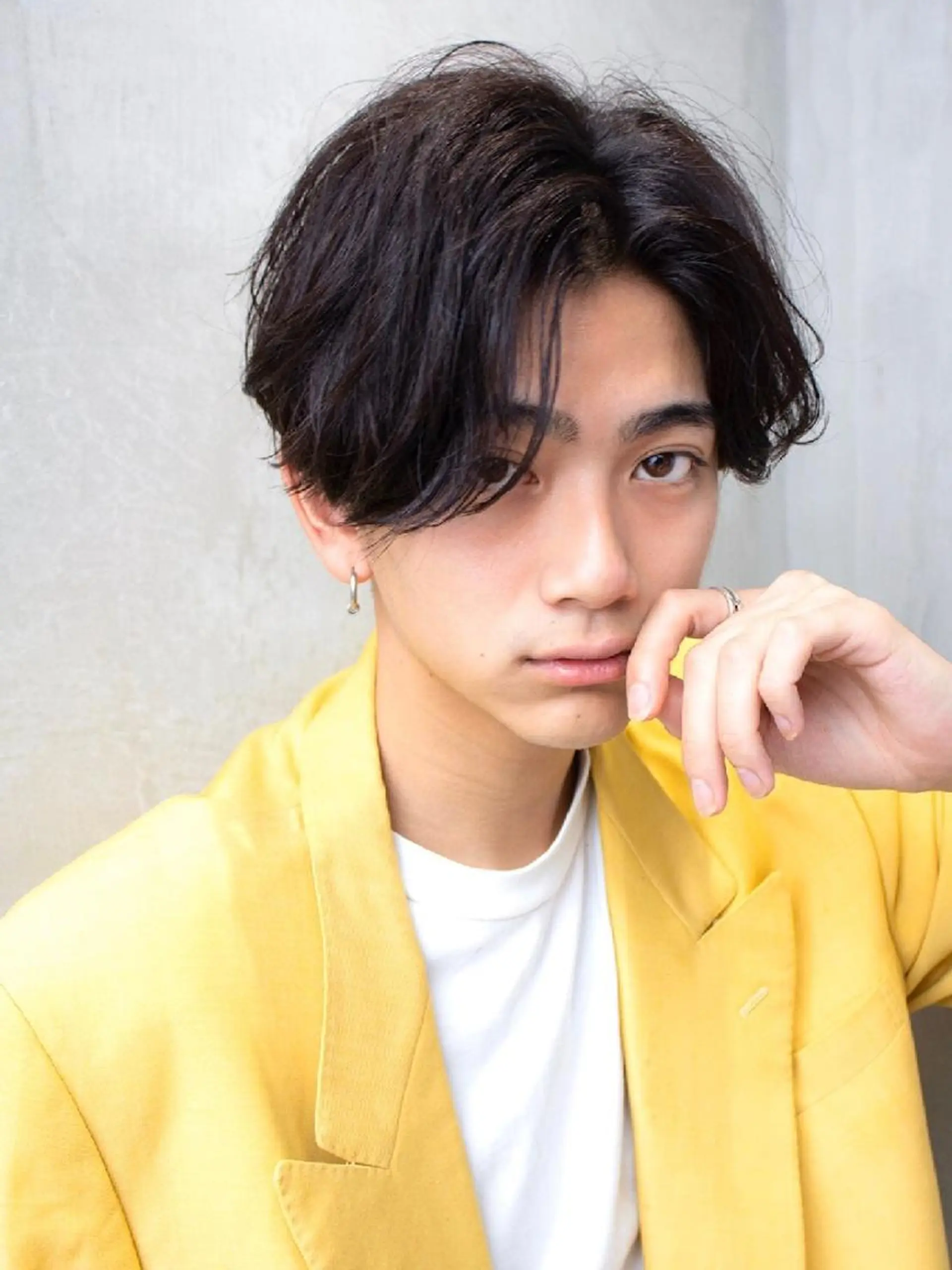 ショート パーマ メンズ センターパート ショートヘア amie高崎所属・高崎メンズパーマ 髪質改善TAKEのヘアスタイル