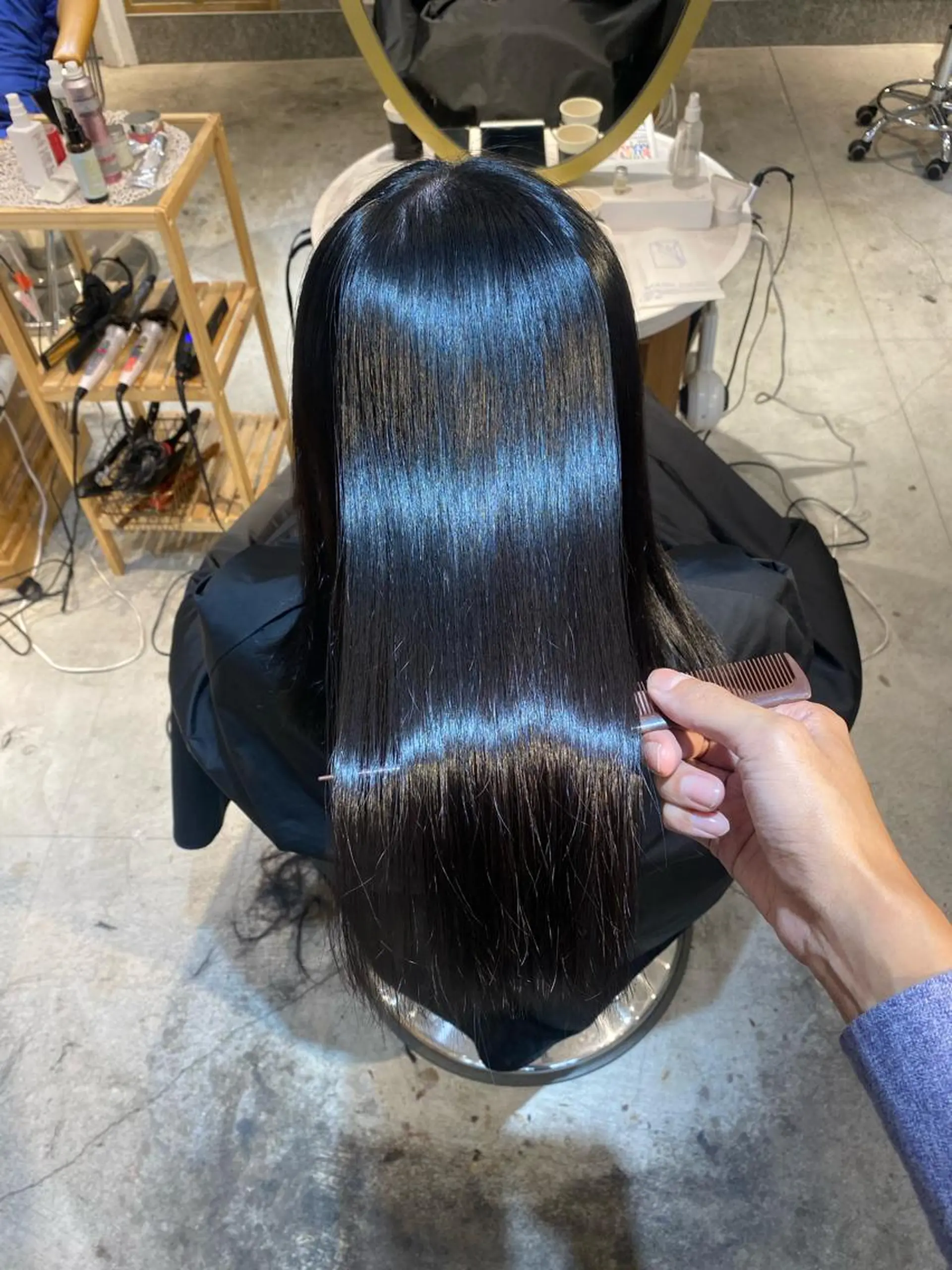 セミロング カラー 髪質改善 艶髪/縮毛矯正 /髪質改善千田大地のヘアスタイル