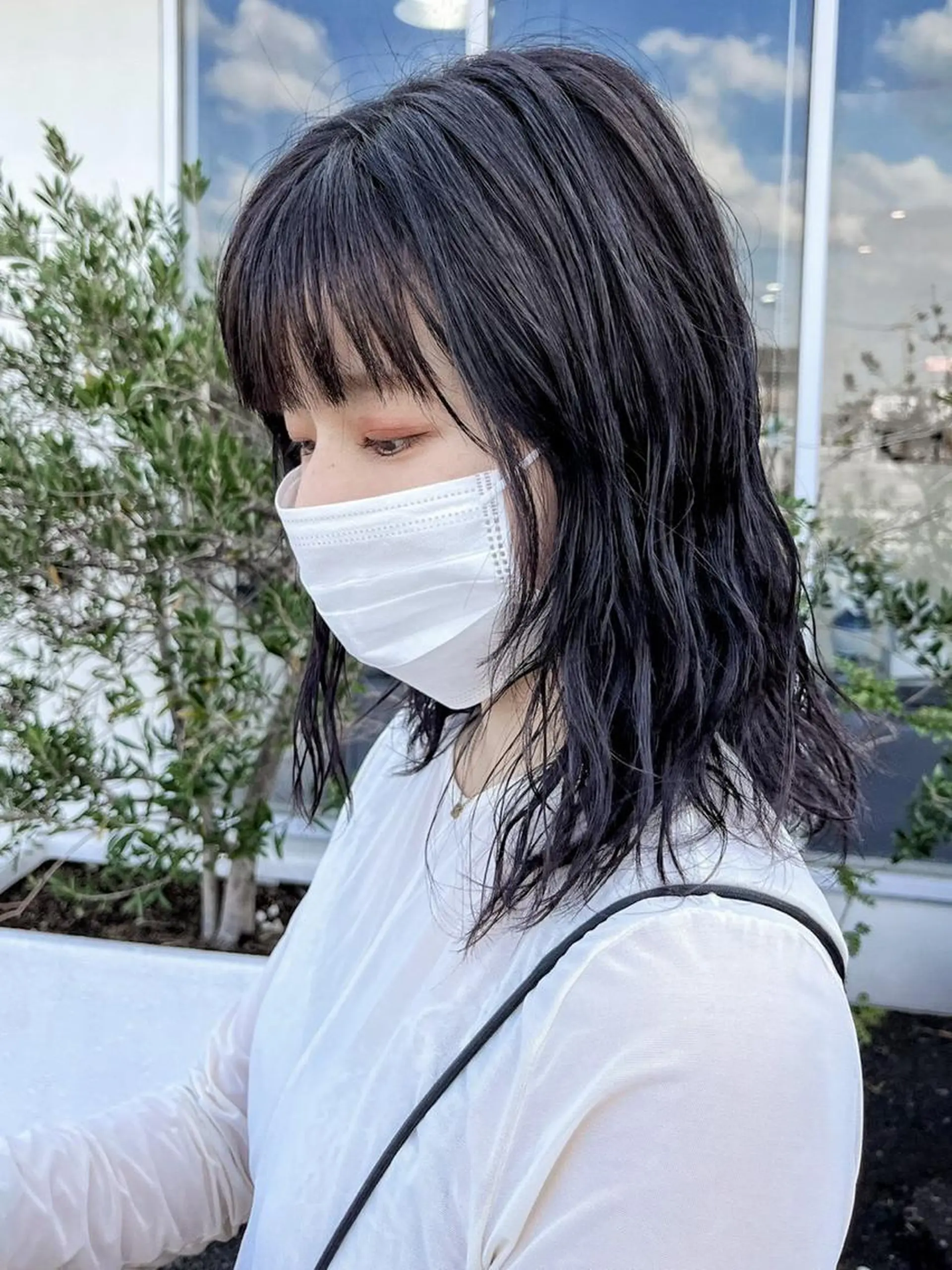 ミディアム パーマ 富永 美玖のヘアスタイル