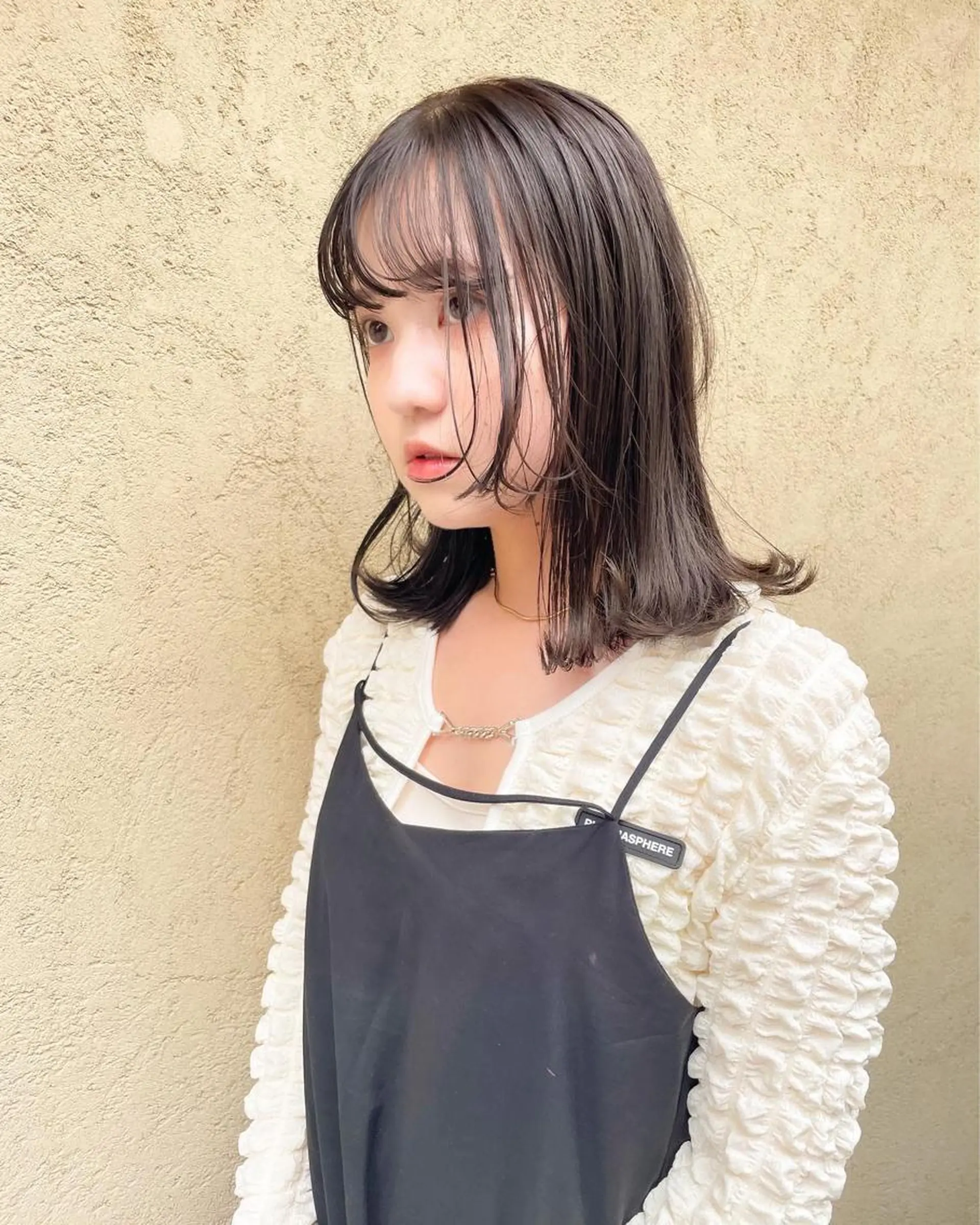 ミディアム カラー カット ヘアカラー トリートメント 前田 陽南子のヘアスタイル